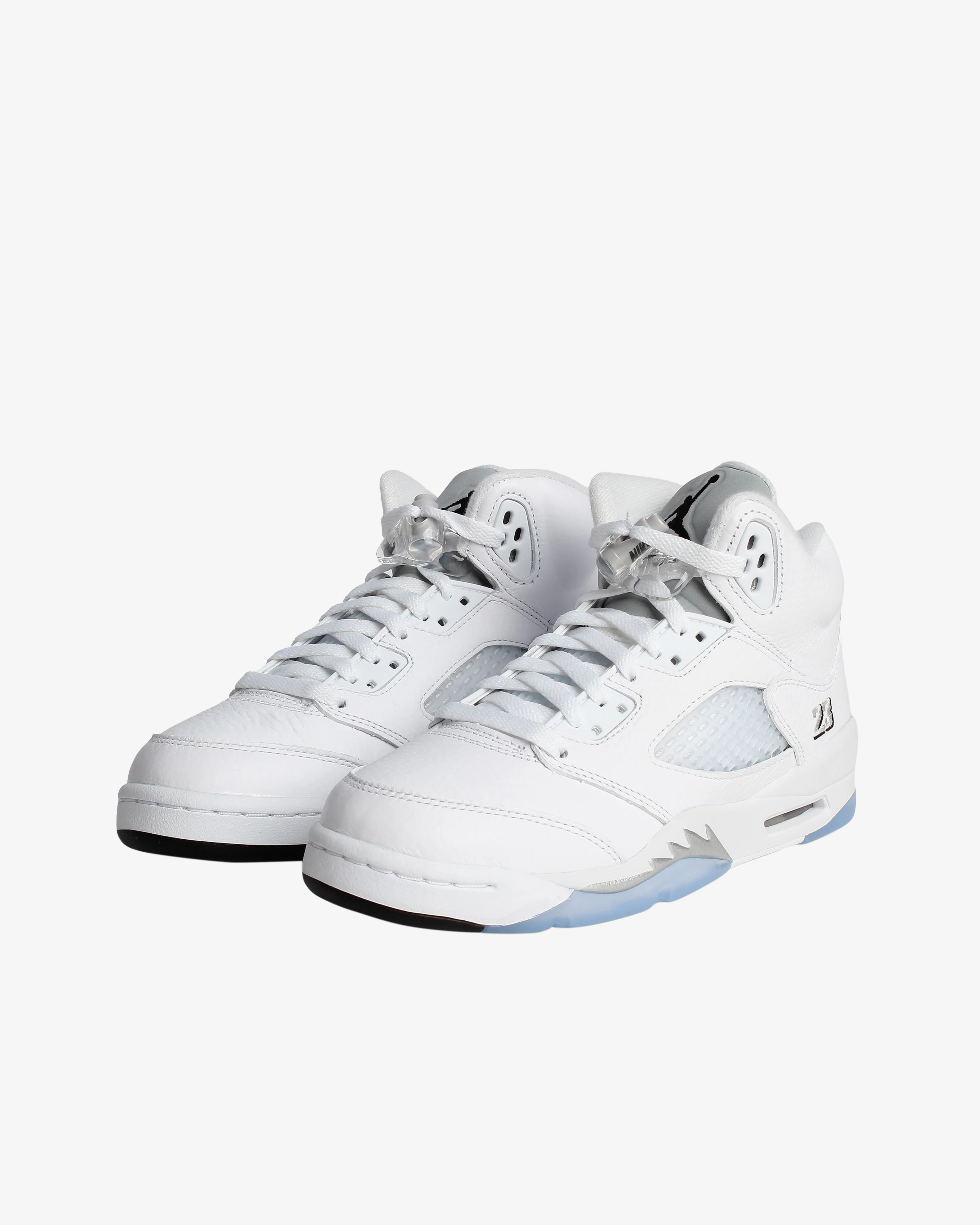 Nike - Air Jordan 5 Retro OG GS Sneakers - (White/Metallic Silver)