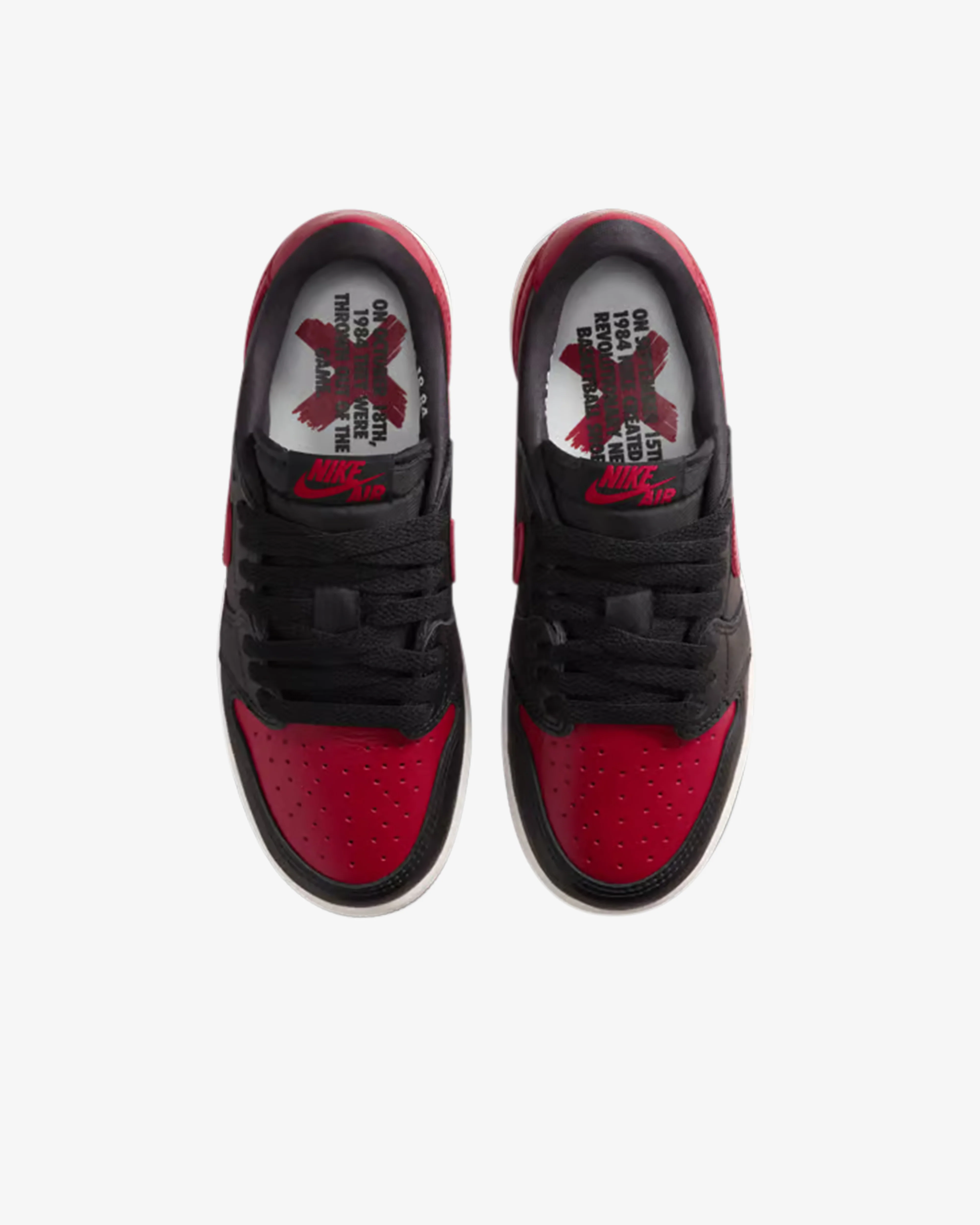 Nike - Air Jordan 1 Retro Low OG GS Sneakers - (Black/Red/White)