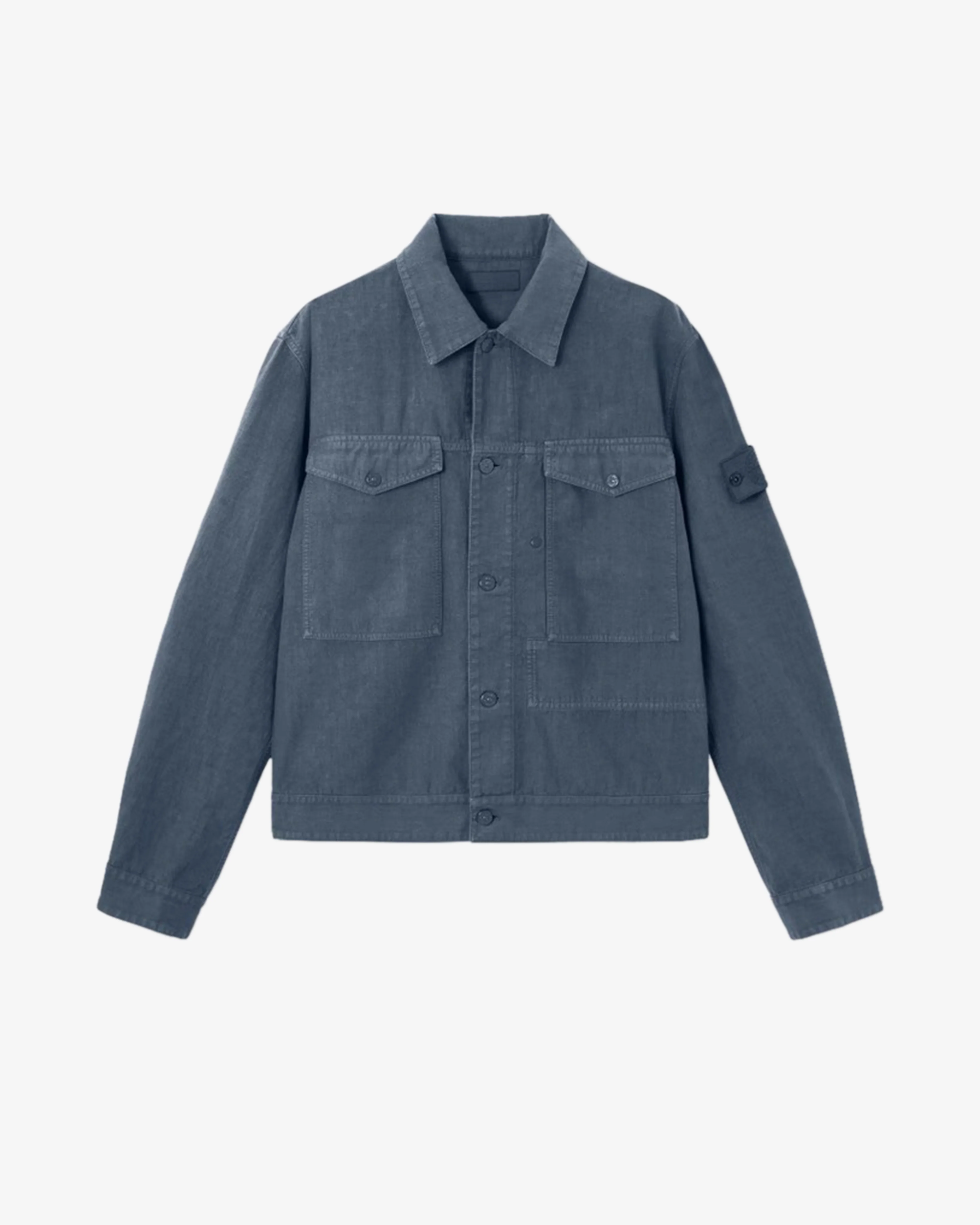 Stone Island - Men's Bonded Linen-TC_S.I. Ghost - (Slate Blue)