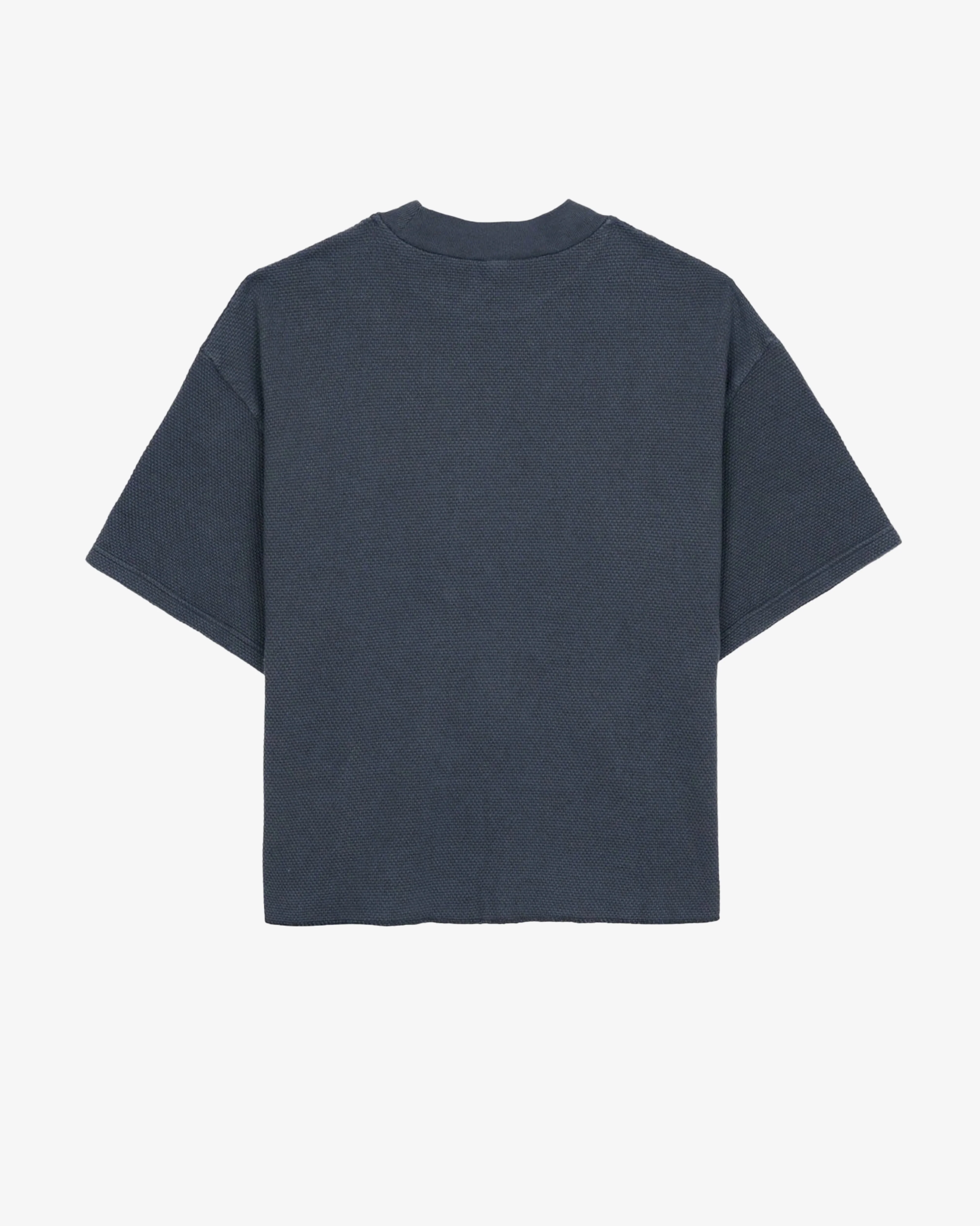 Brain Dead - Men's Boxy Thermal Mock Neck T-Shirt - (Slate)