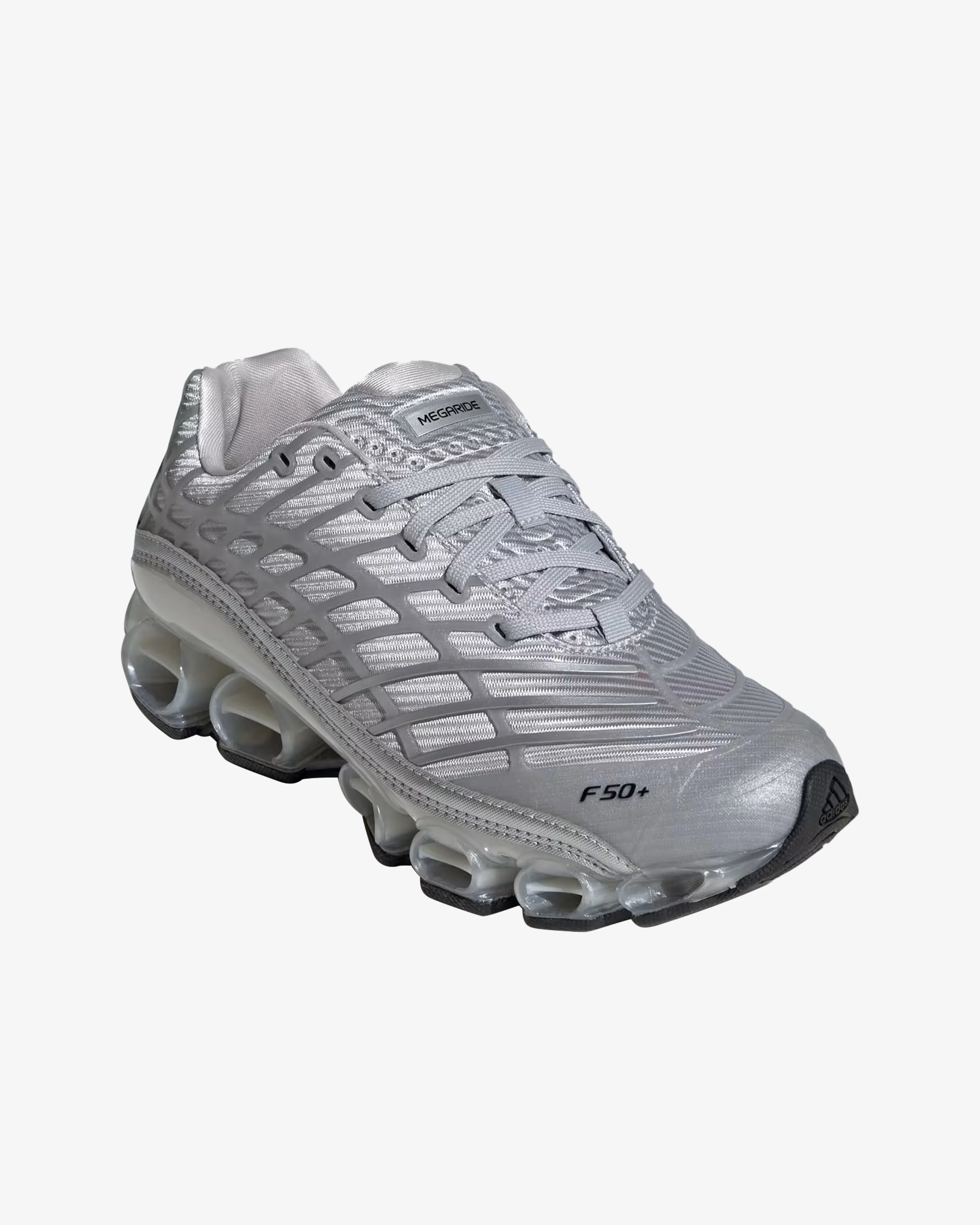 Adidas - Men's Megaride F50 Sneakers - (Silver Metallic) view 4, Click to Zoom in