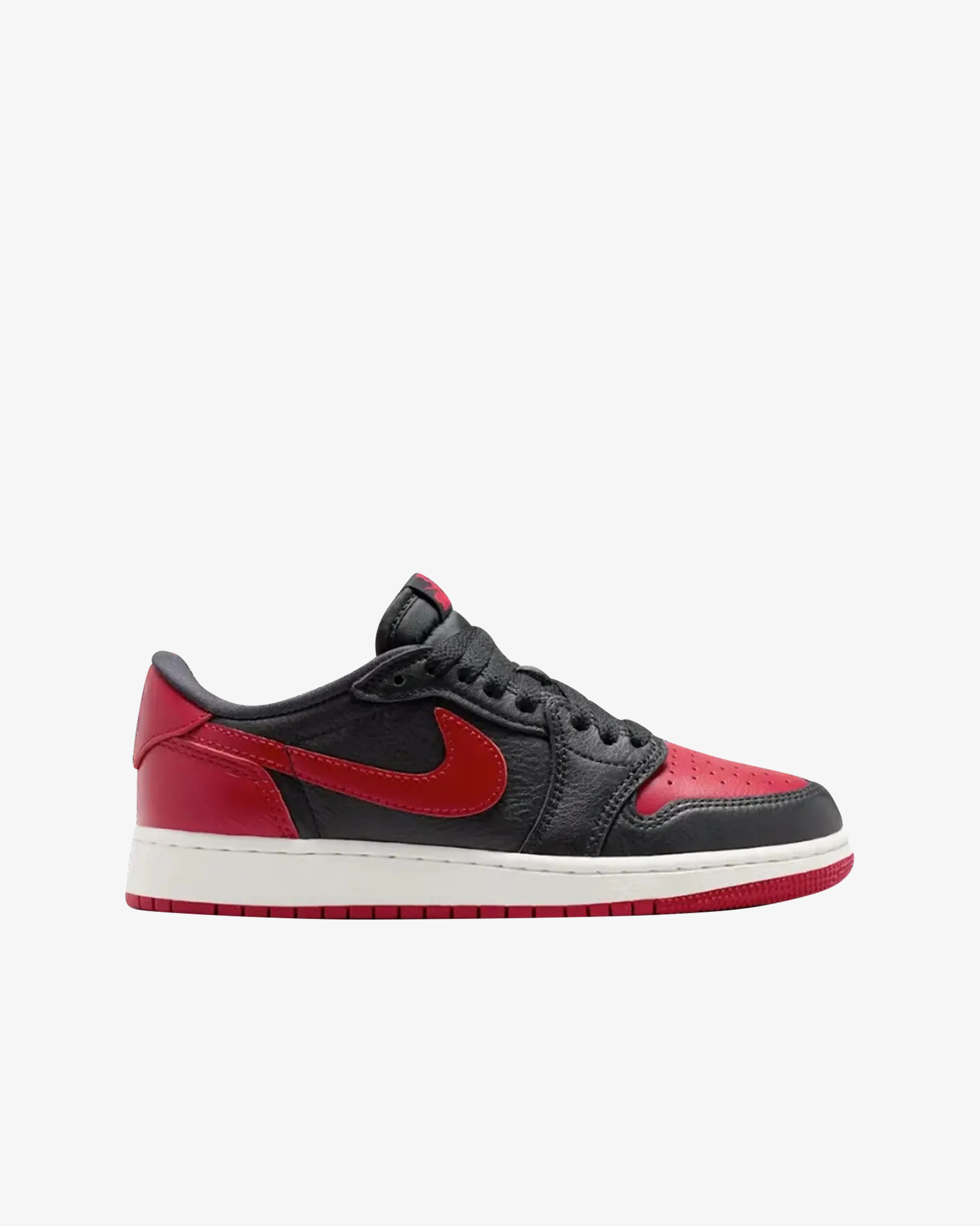 Nike - Air Jordan 1 Retro Low OG GS Sneakers - (Black/Red/White) view 1, Click to Zoom in