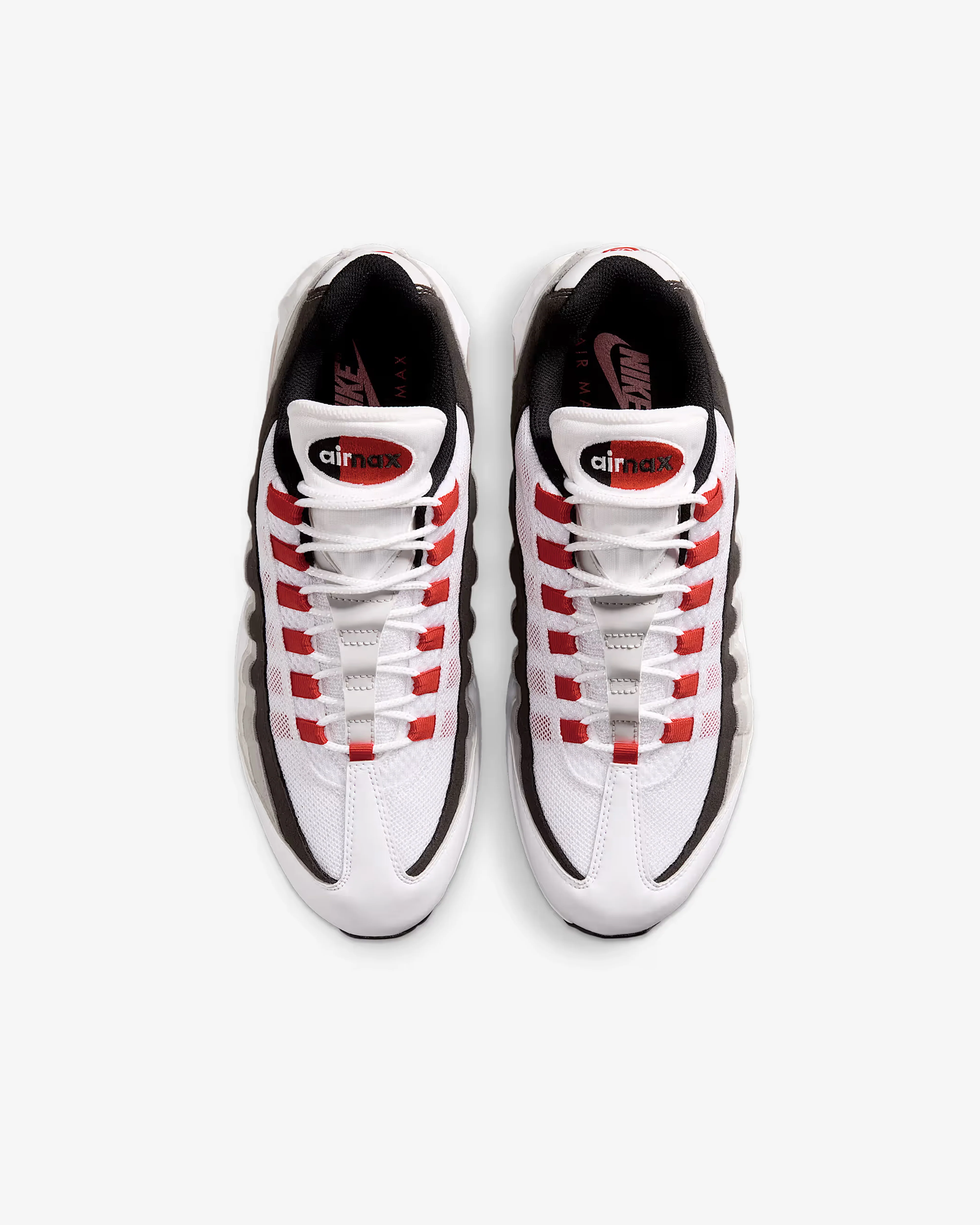 Nike - Men's Air Max 95 Premium Sneakers - (White/Red/Grey)