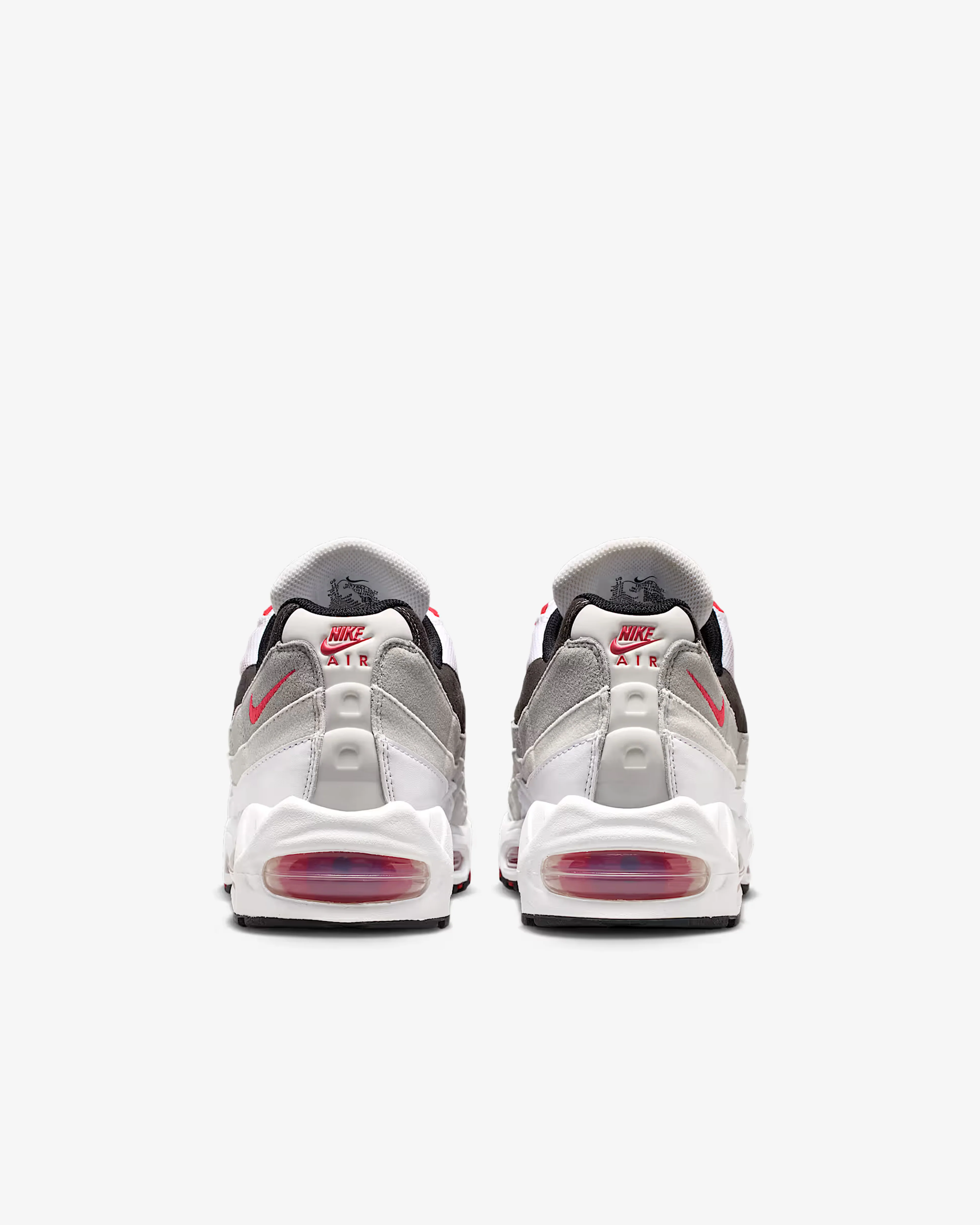 Nike - Men's Air Max 95 Premium Sneakers - (White/Red/Grey)