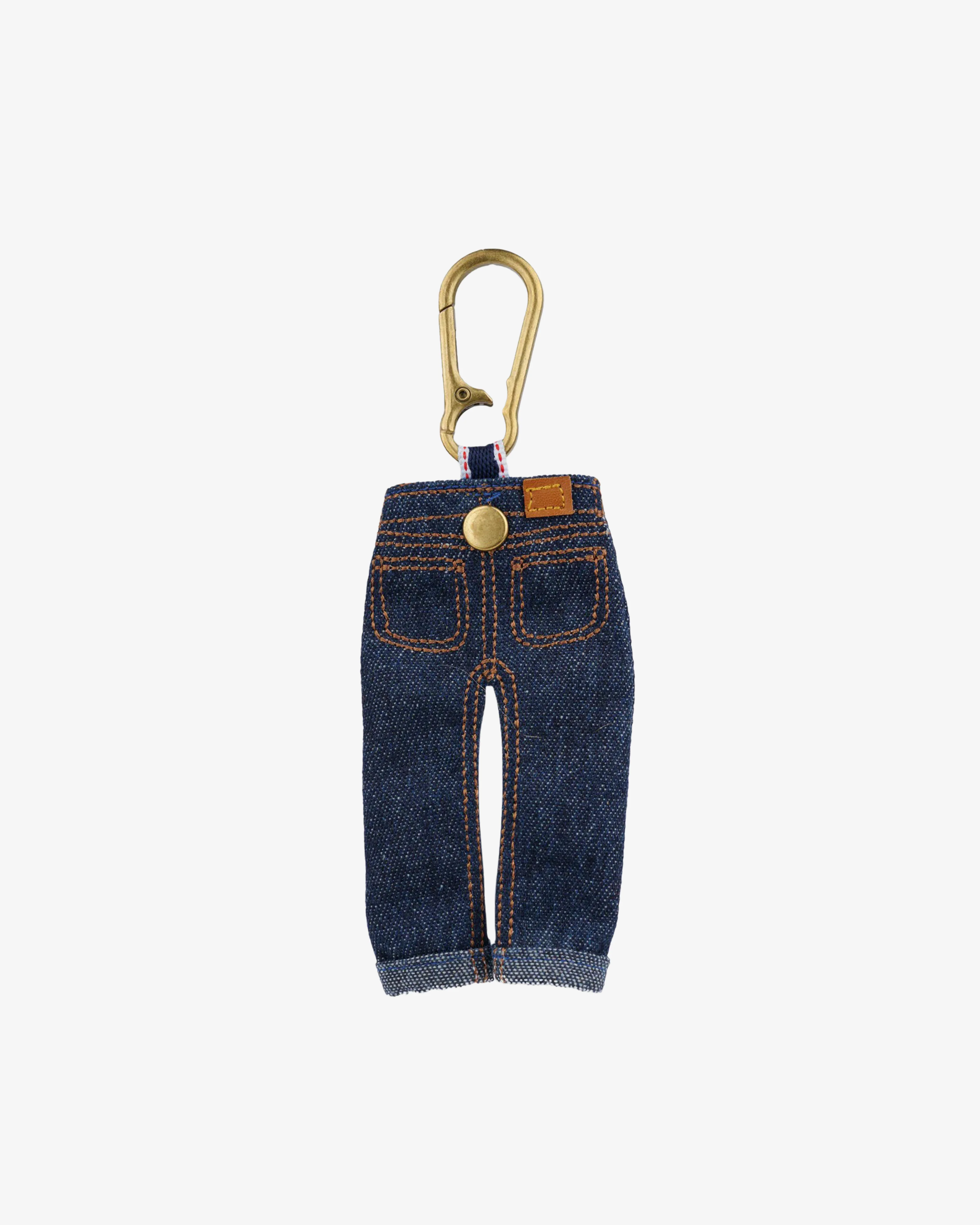 Brain Dead - Men's Type 00 Denim Keychain Charm - (Indigo) view 2, Click to Zoom in