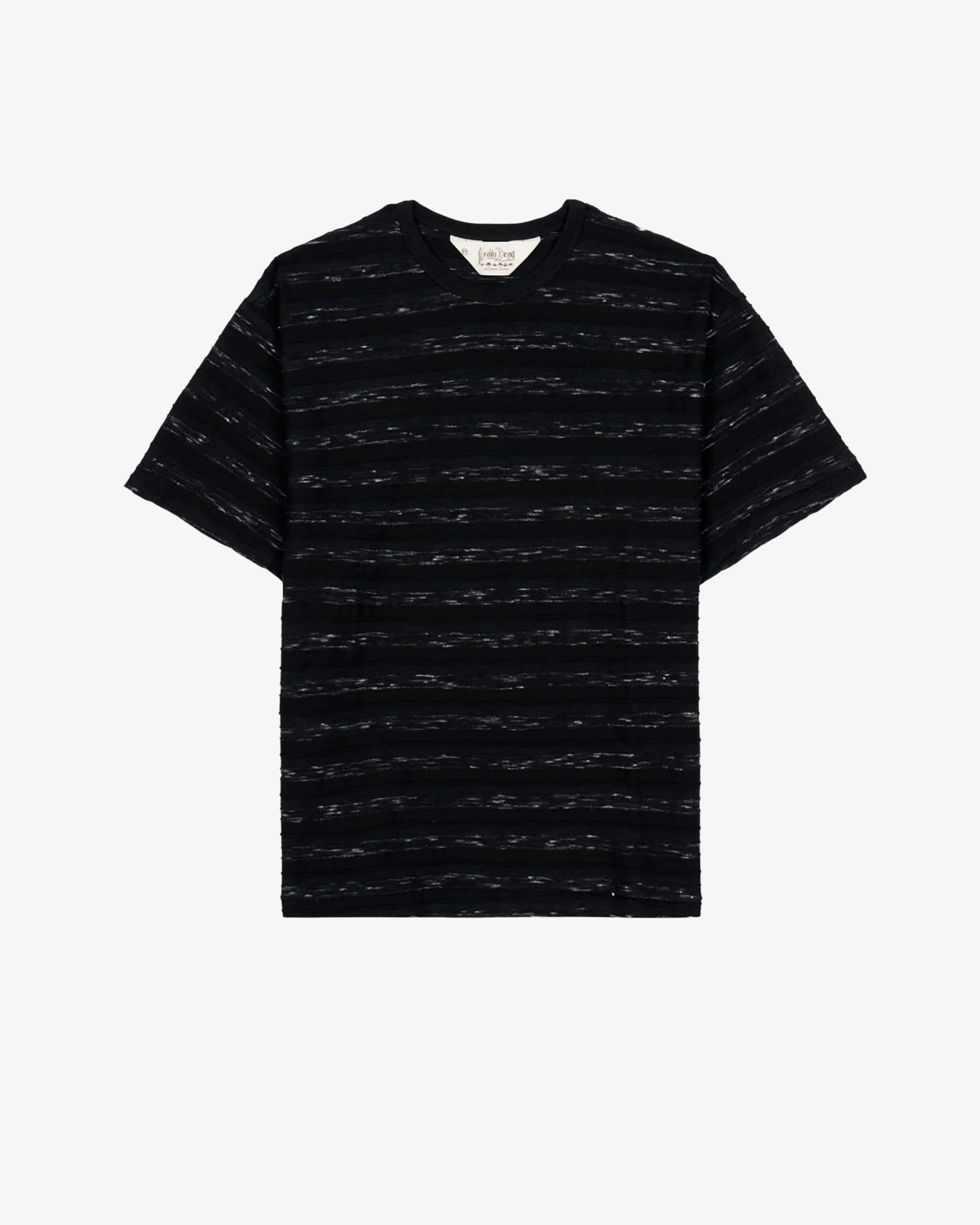 Brain Dead - Men's Casey Striped T-Shirt - (Black) view 1, Click to Zoom in