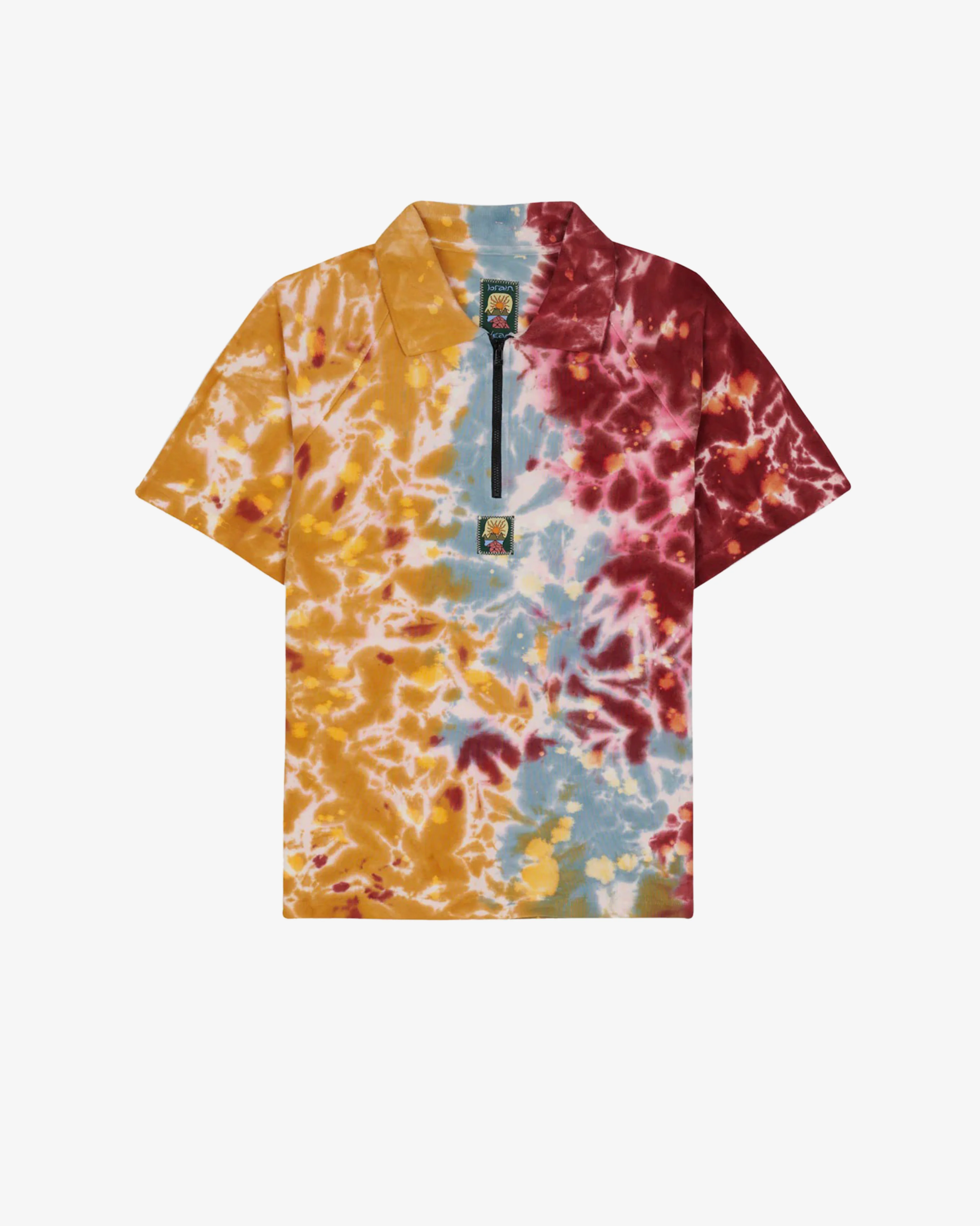 Brain Dead - Men's Dyed Short Sleeve Boxed Pique Polo view 1, Click to Zoom in