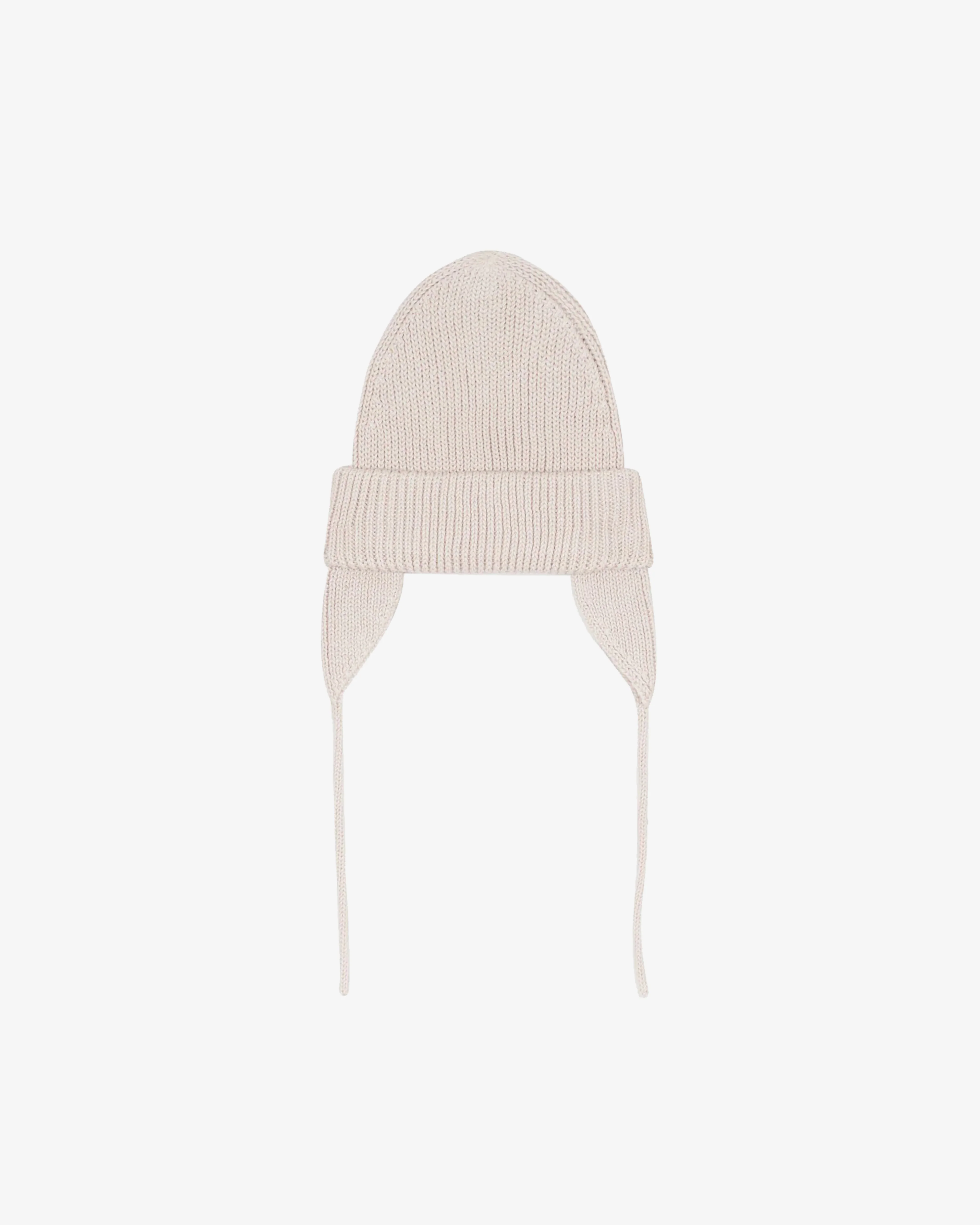 Brain Dead - Men's Knitted Ear Flap Beanie - (Natural) view 2, Click to Zoom in