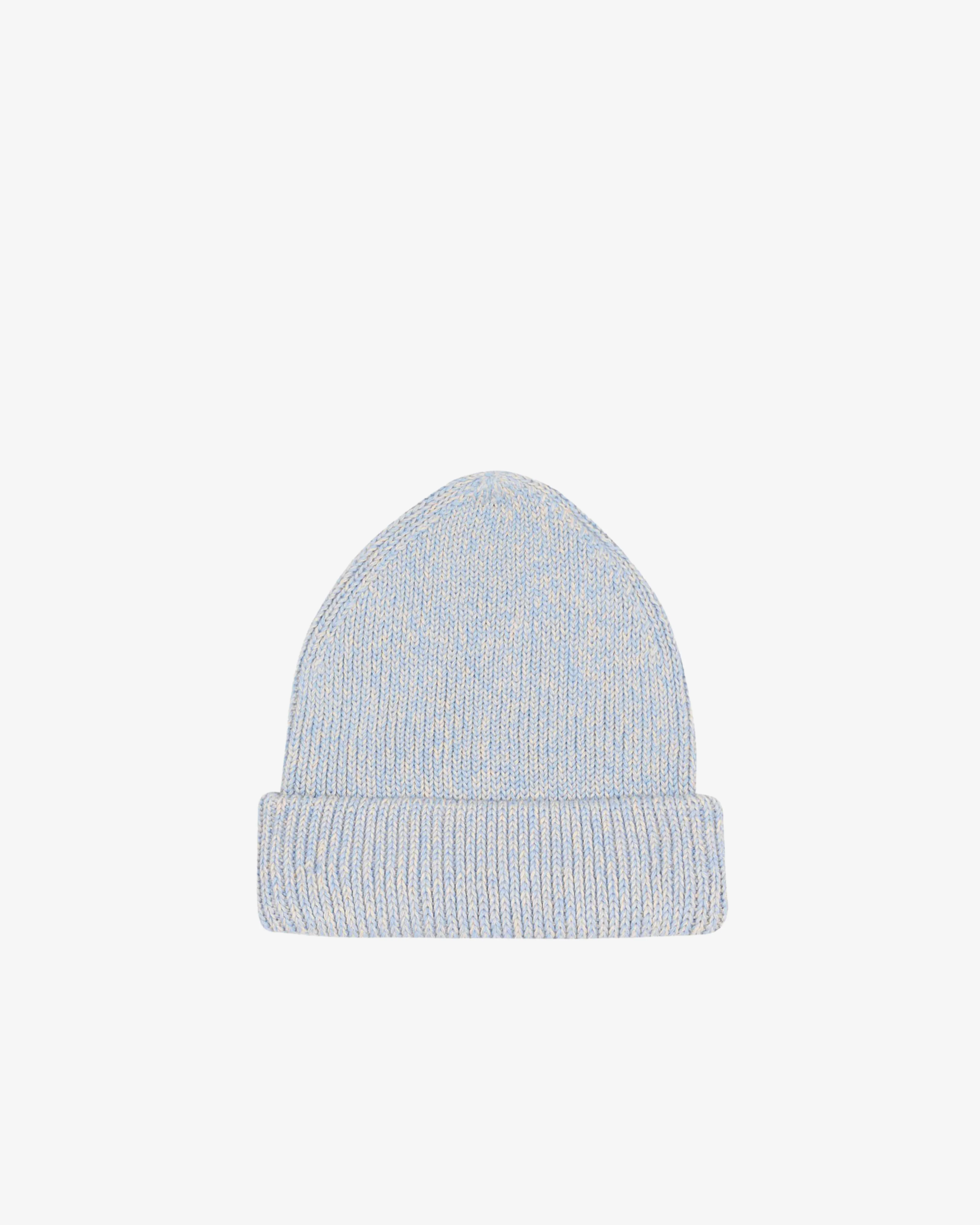 Brain Dead - Men's Marled Cotton Logohead Beanie - (Blue) view 2, Click to Zoom in