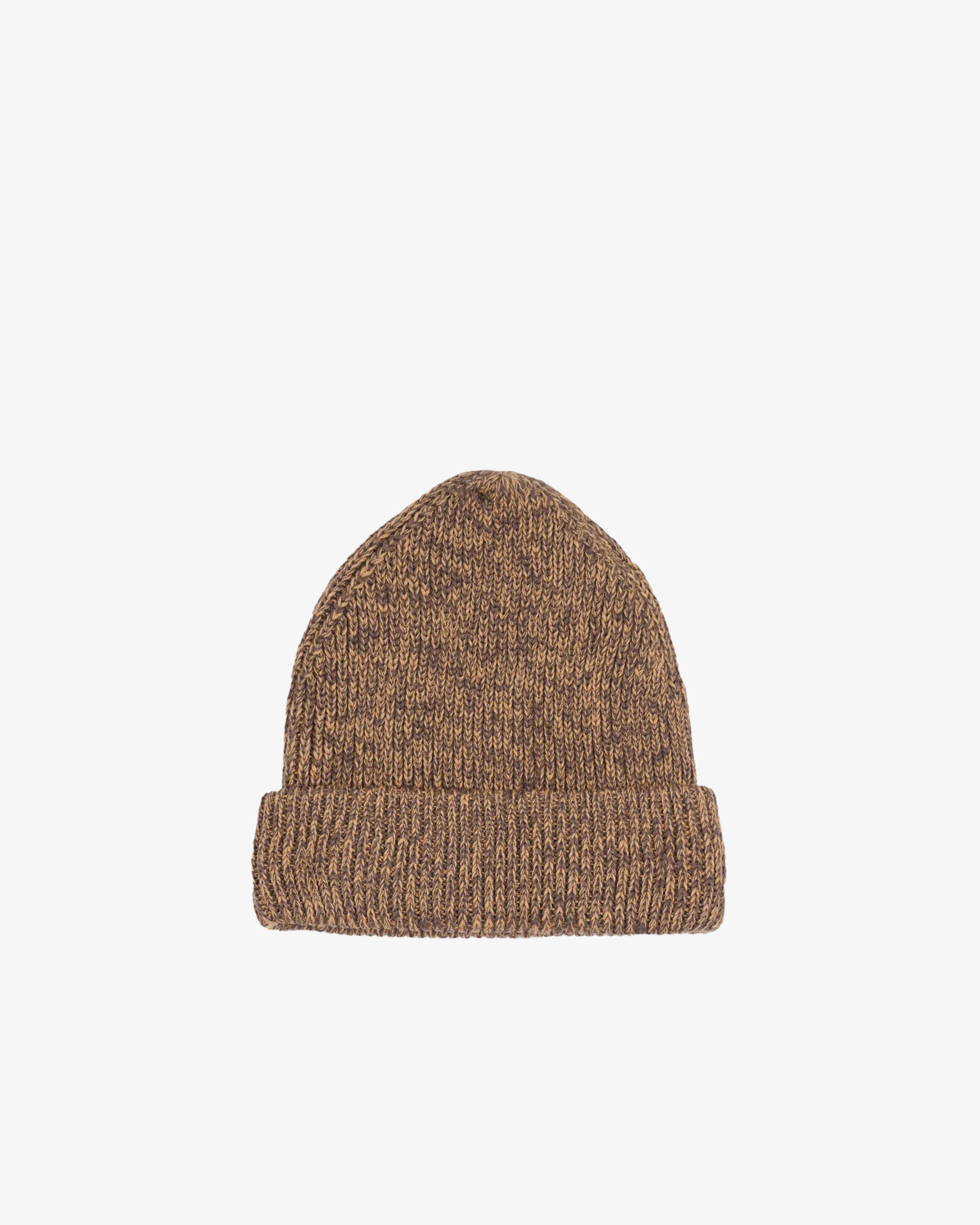 Brain Dead - Men's Marled Cotton Logohead Beanie - (Brown) view 2, Click to Zoom in