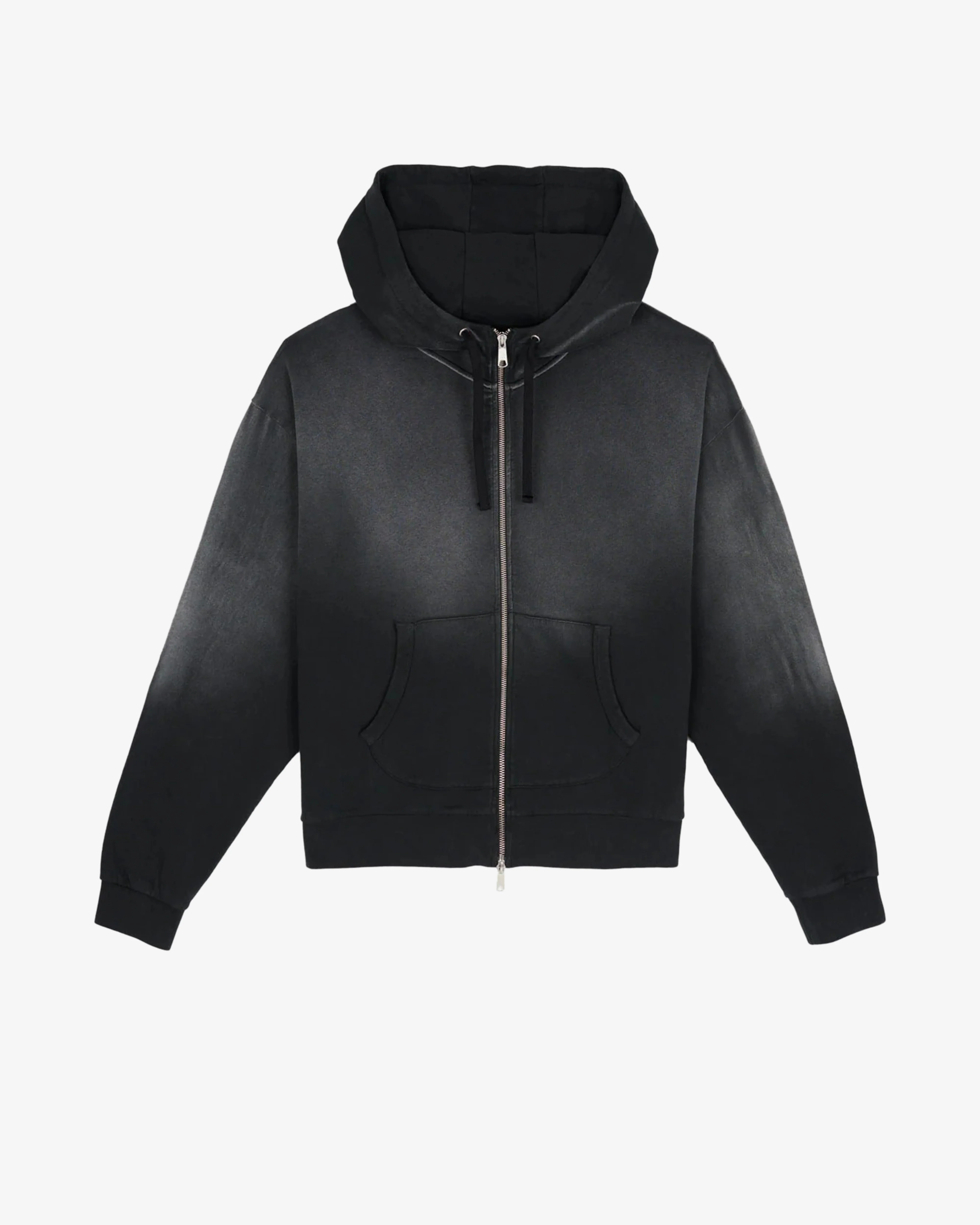 Brain Dead - Men's Padded Elbow Zip-Up - (Black) view 1, Click to Zoom in
