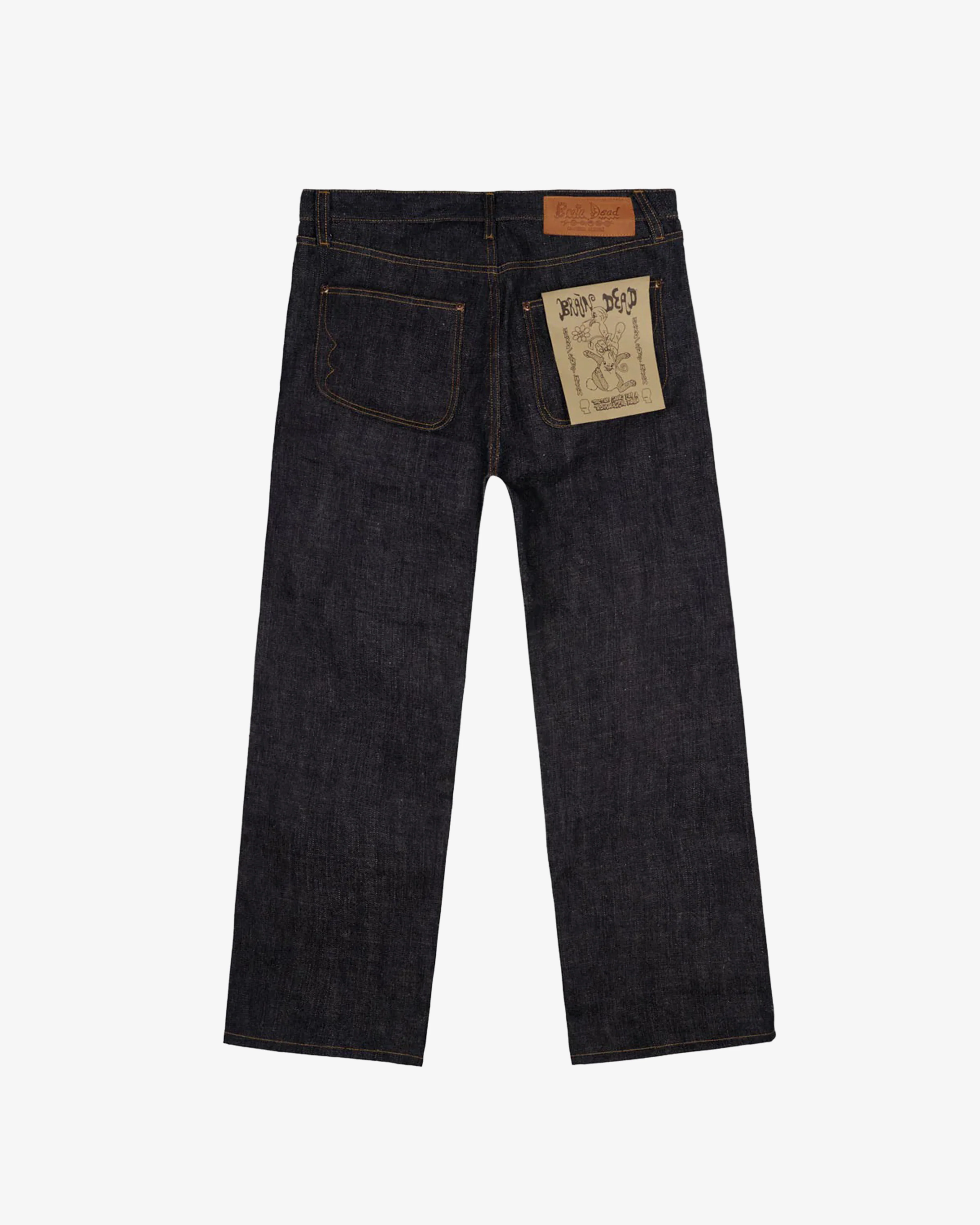 Brain Dead - Men's Type 00 15.5oz Selvedge Denim Pant - (Indigo) view 2, Click to Zoom in