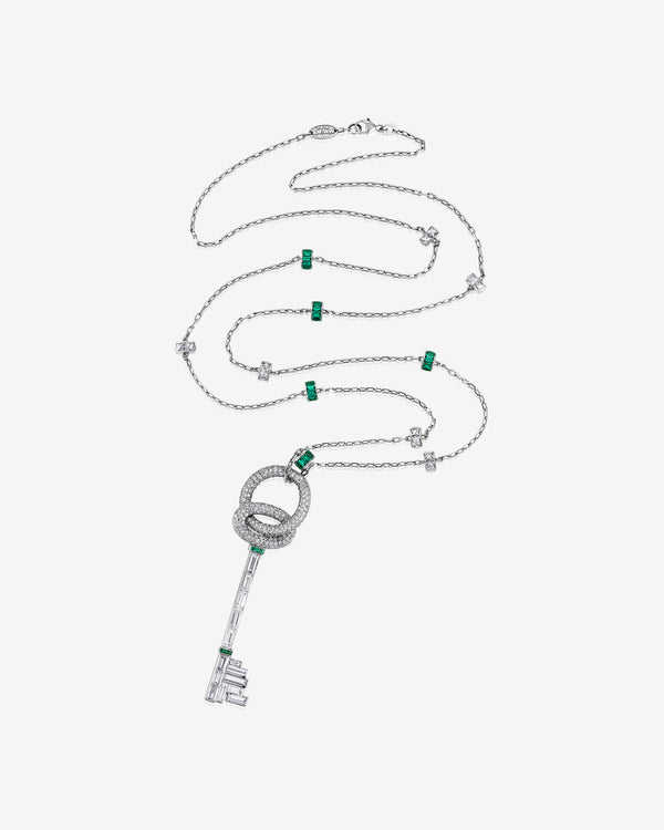 Mindi Mond - Women
s Key Pendant Necklace - (Emerald)