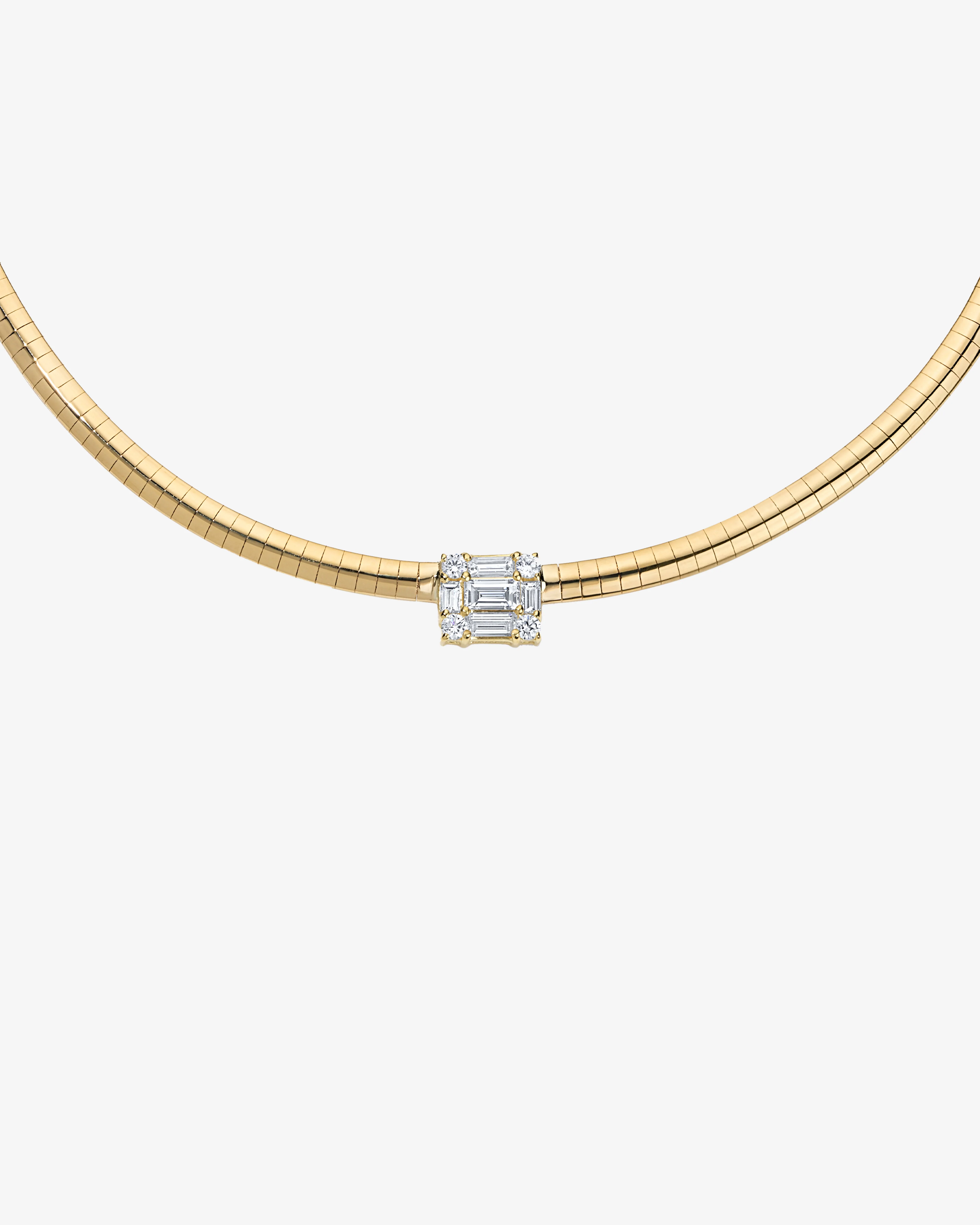 Mindi Mond - Women's Clarity Cube Choker - (Yellow Gold)