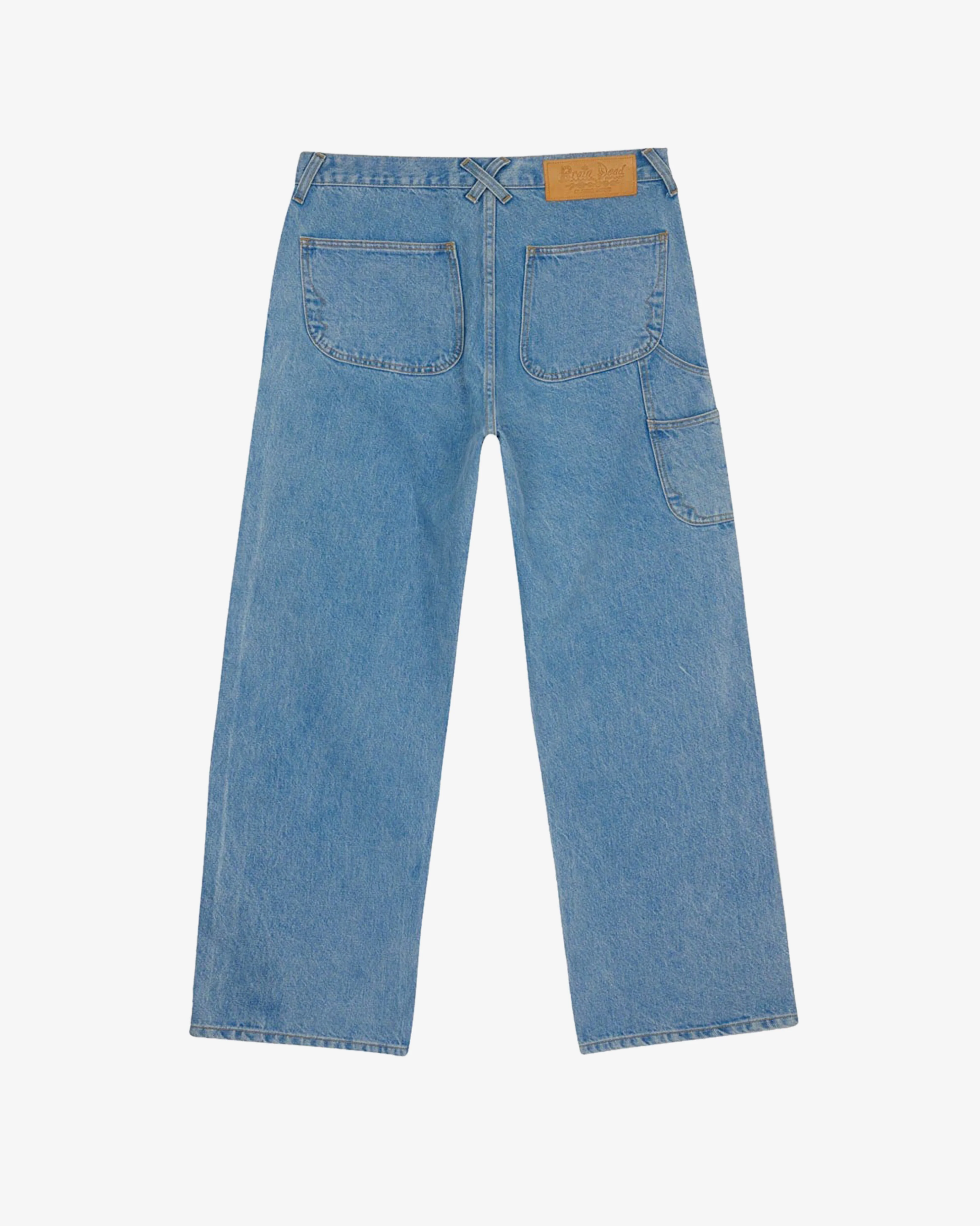 Brain Dead - Men's Type 02 14.7oz Denim Pant - (Light Washed Indigo) view 2, Click to Zoom in