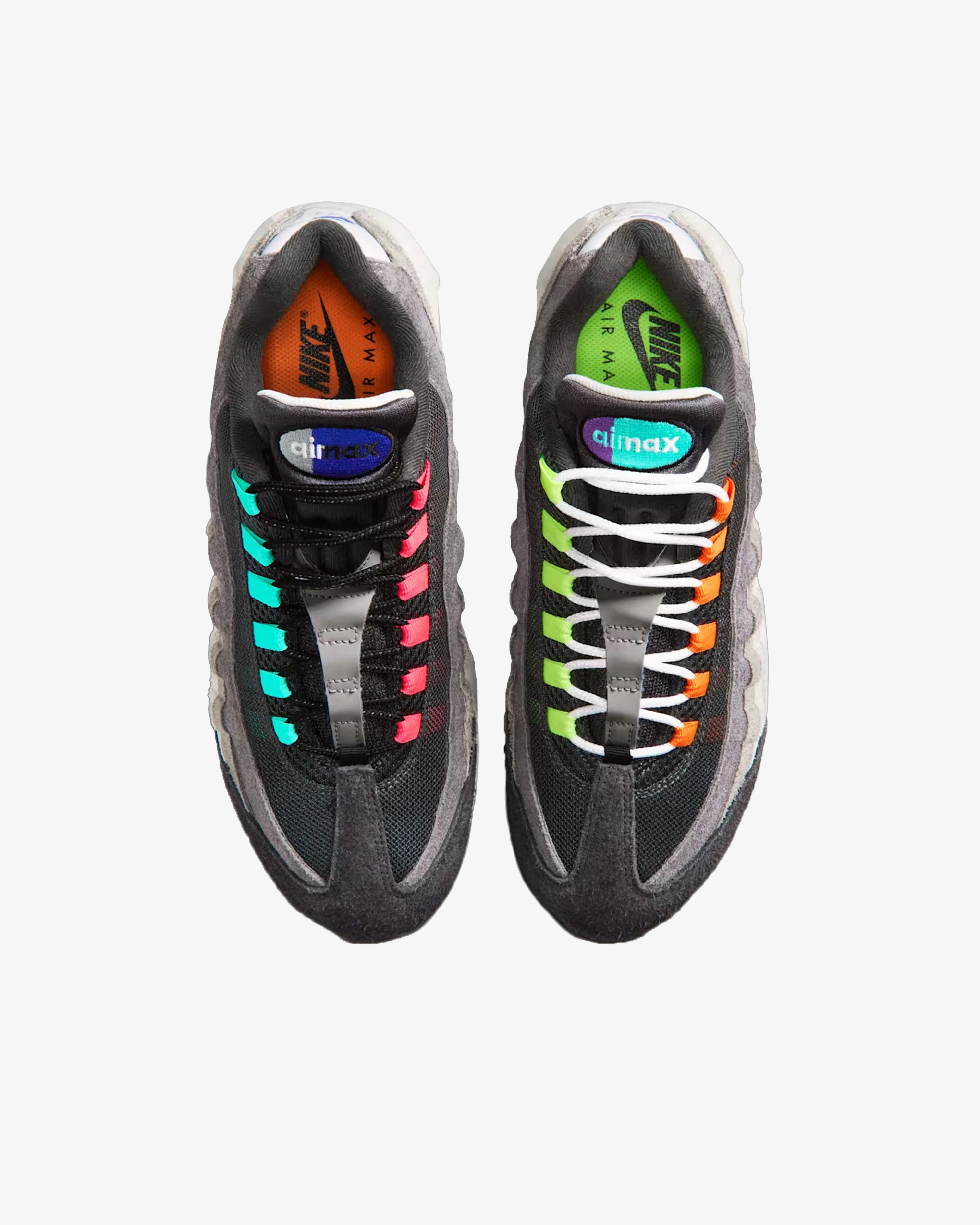Nike - Men's Air Max 95 Big Bubble Sneakers - (Turquoise/Red)