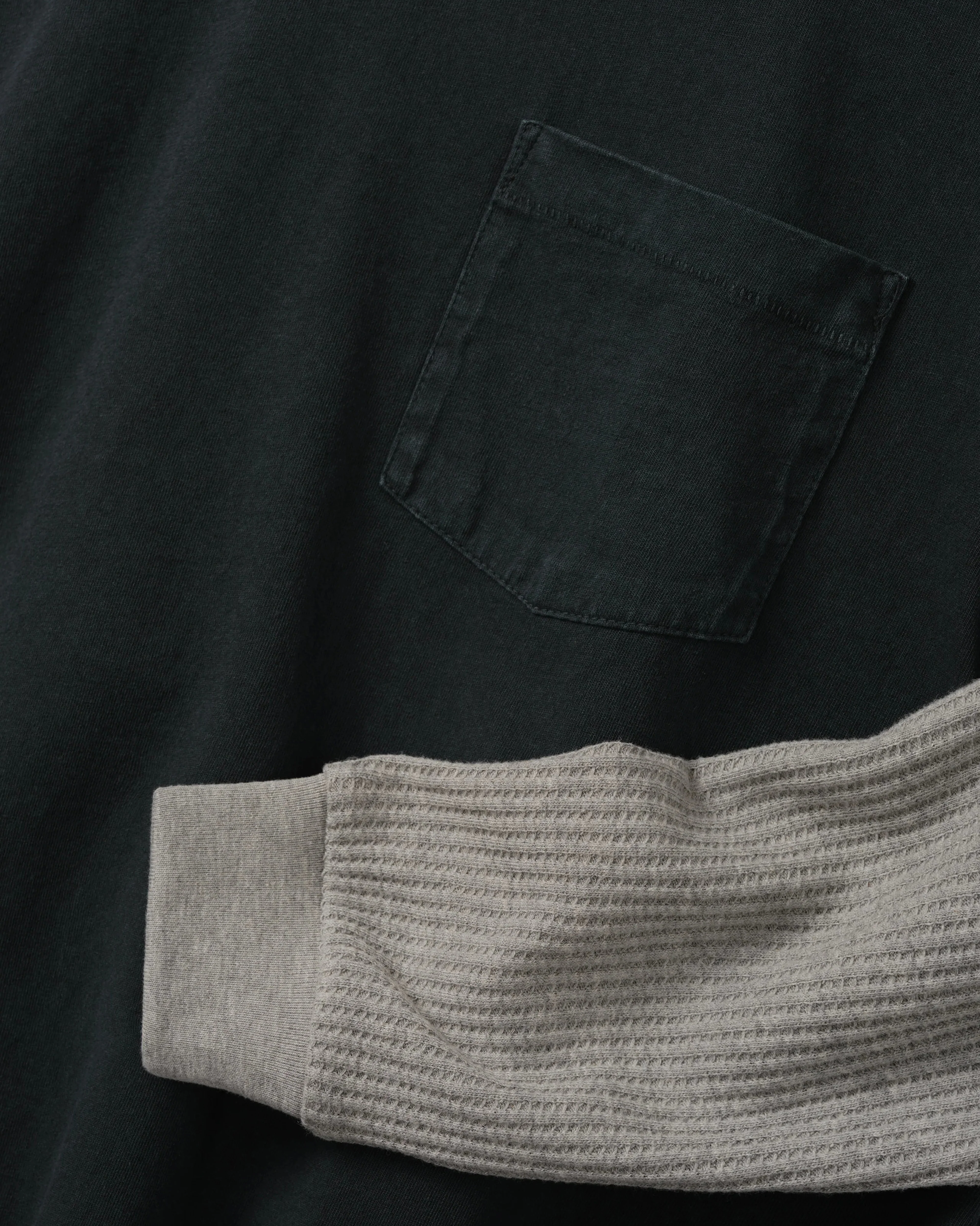 Cherry Los Angeles - Men's Santa Fe Layered Thermal T-Shirt - (Vintage Black) view 3, Click to Zoom in