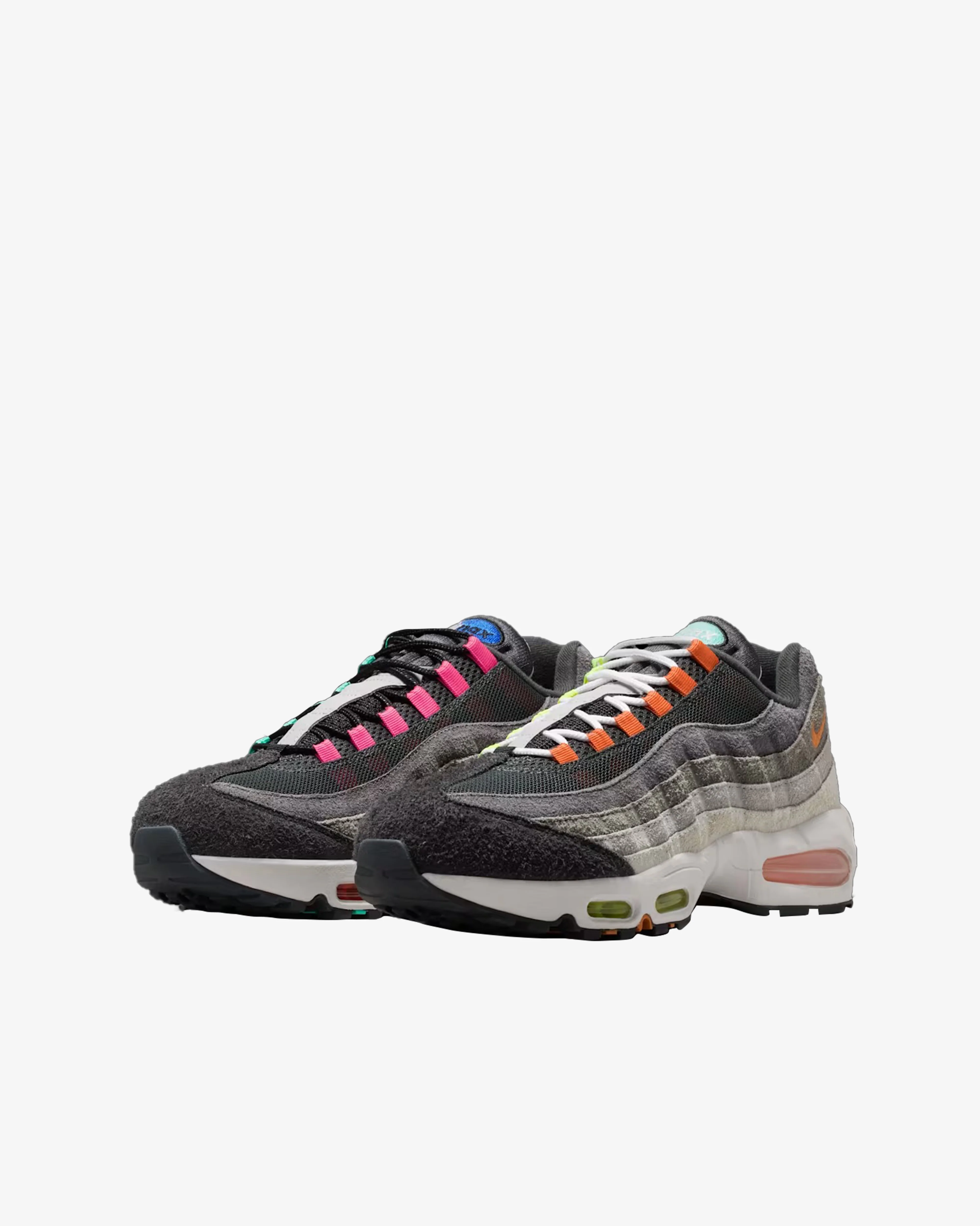 Nike - Men's Air Max 95 Big Bubble Sneakers - (Turquoise/Red)