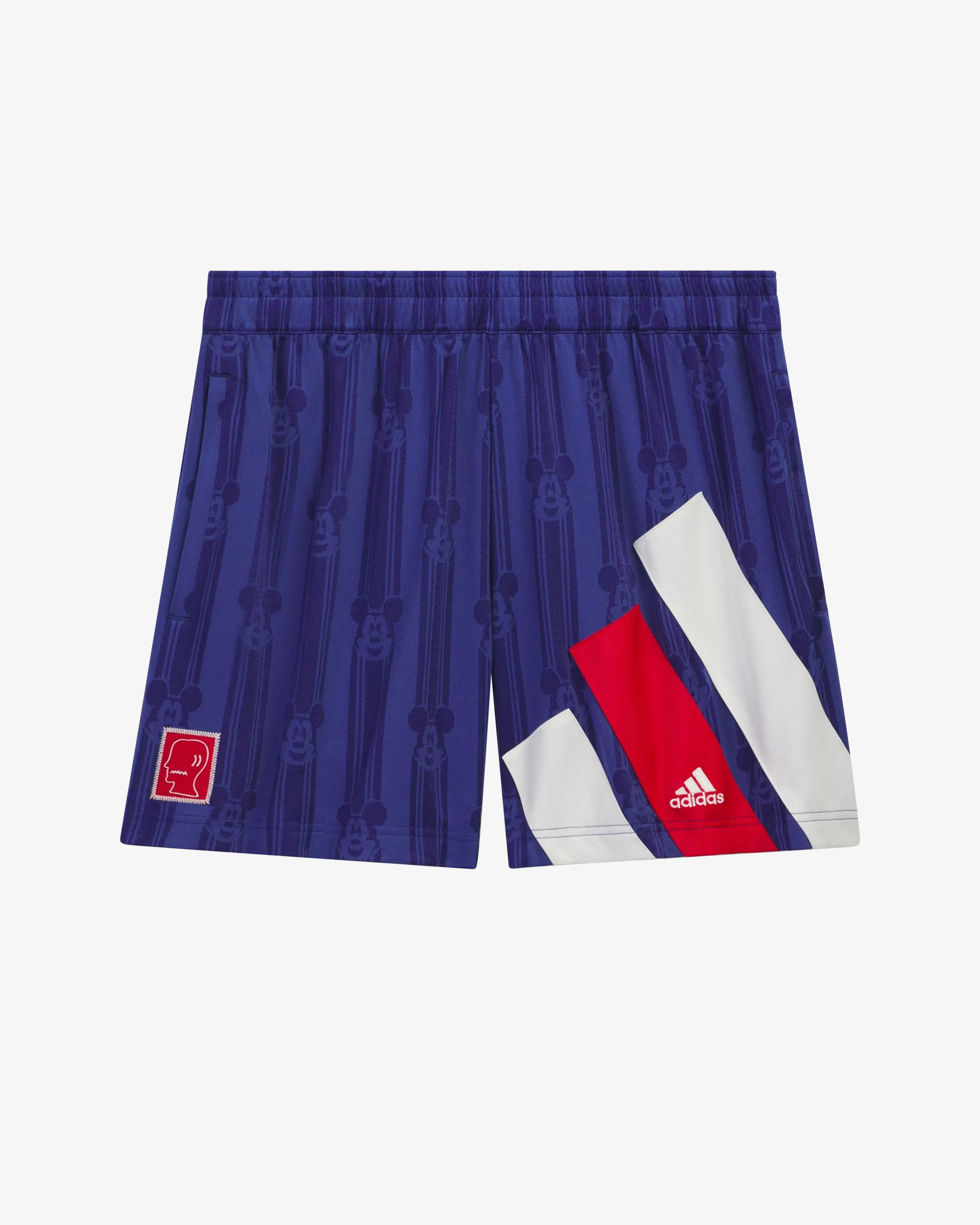 Brain Dead X Adidas X Disney - Men's Jacquard Soccer Shorts - (Blue) view 1, Click to Zoom in