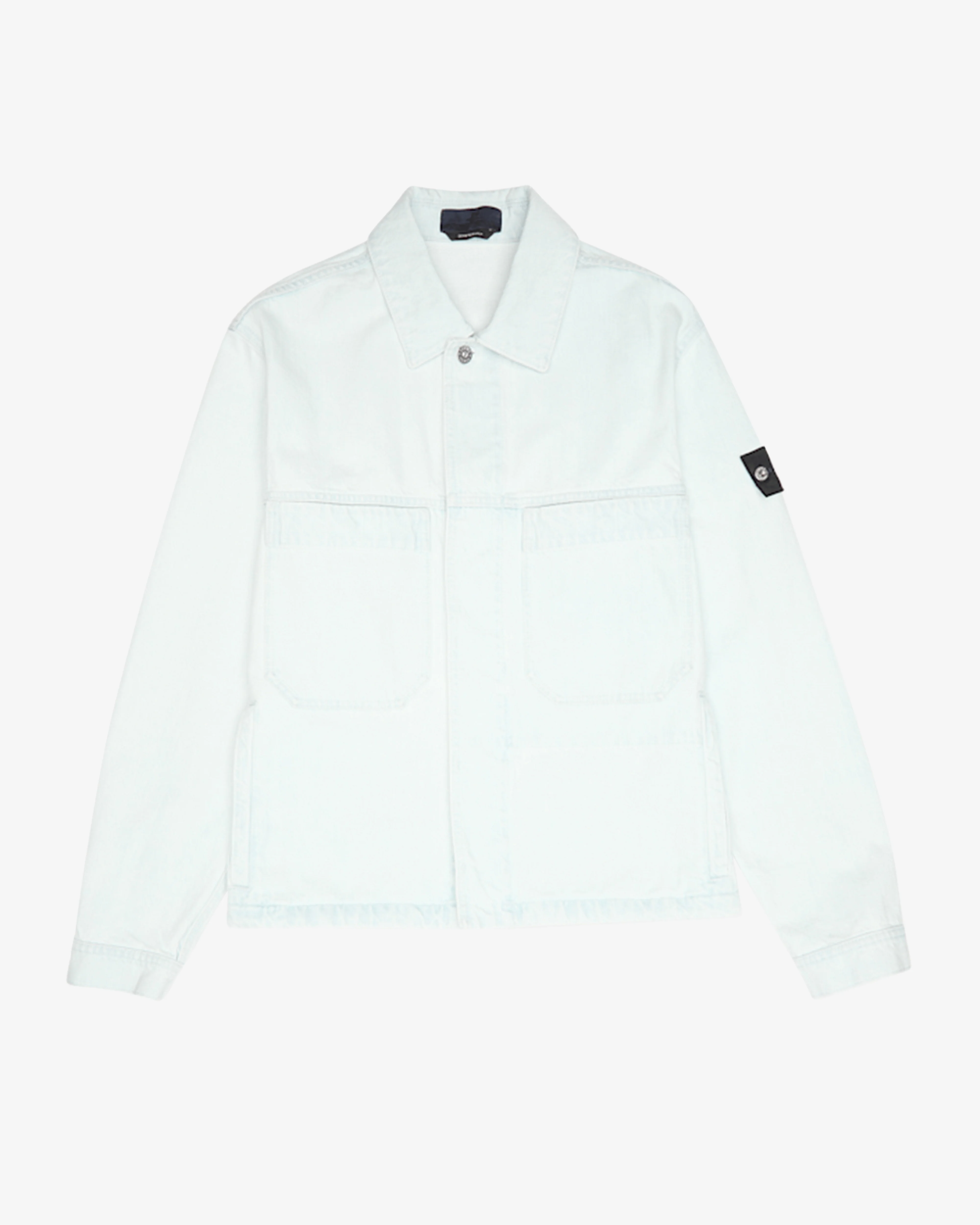 Stone Island - Men's Biker Jacket - (Blue Extra Bleach)