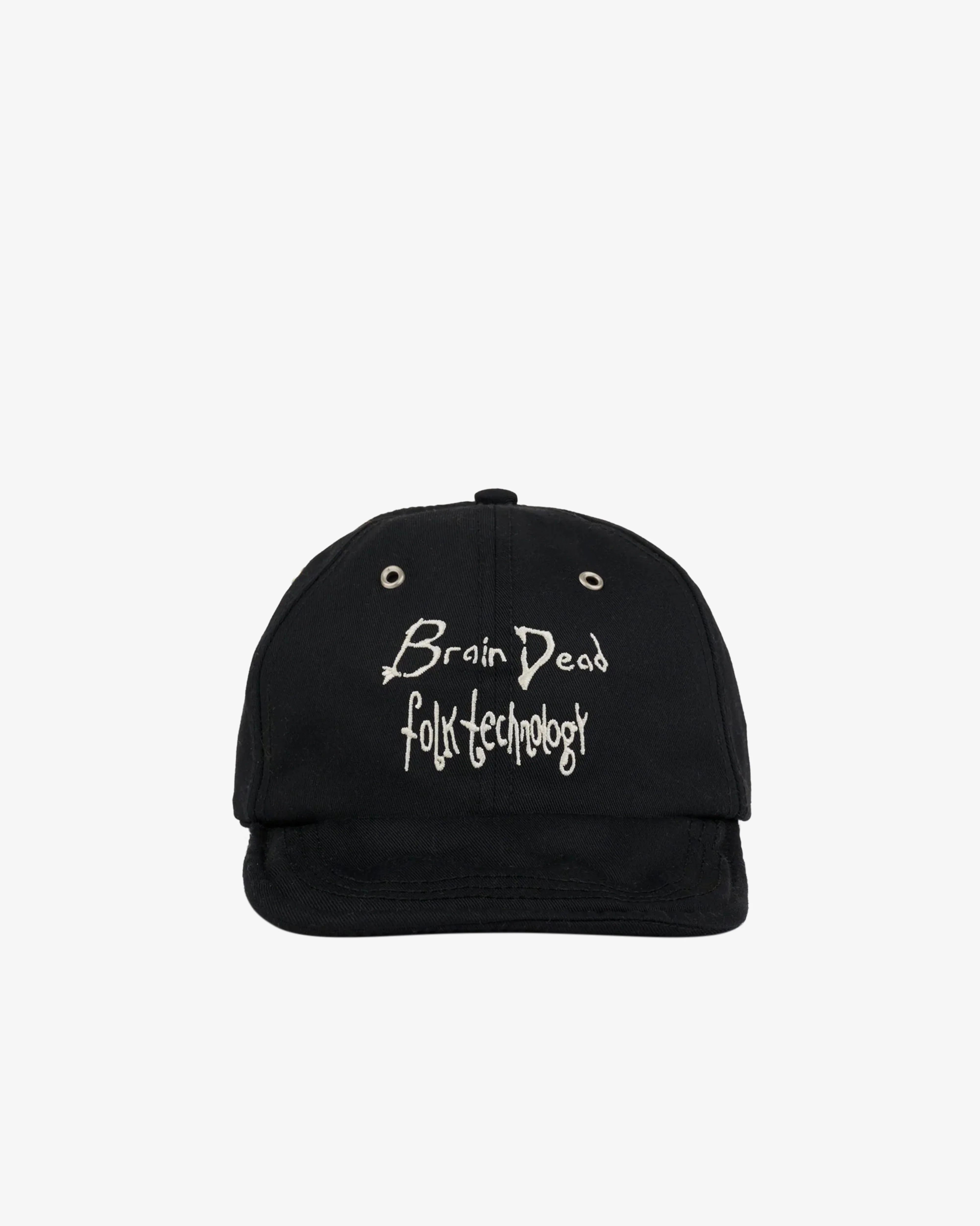 Brain Dead - Men's Folk Technology Wire Brim 6 Panel Hat - (Black) view 1, Click to Zoom in