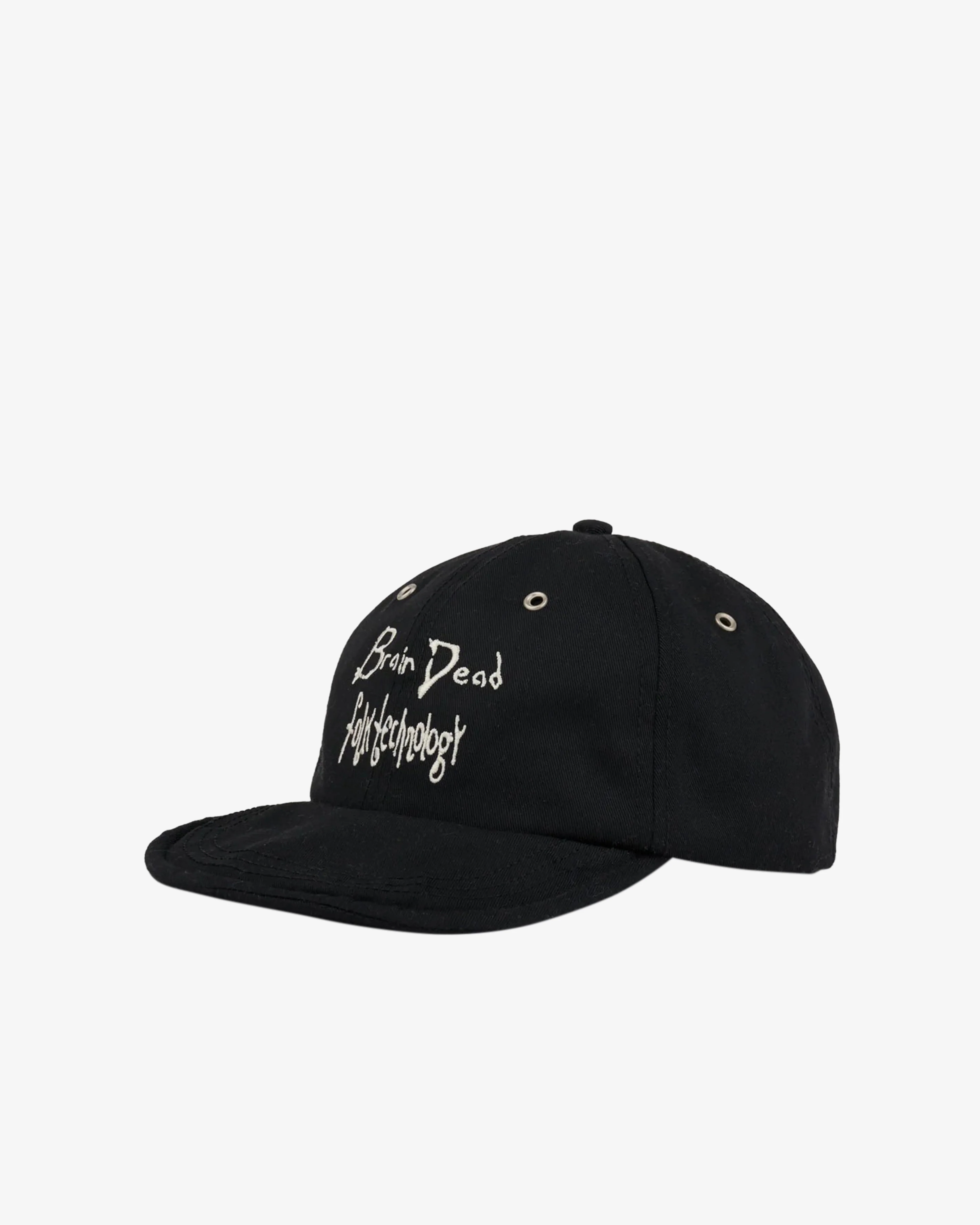 Brain Dead - Men's Folk Technology Wire Brim 6 Panel Hat - (Black) view 2, Click to Zoom in