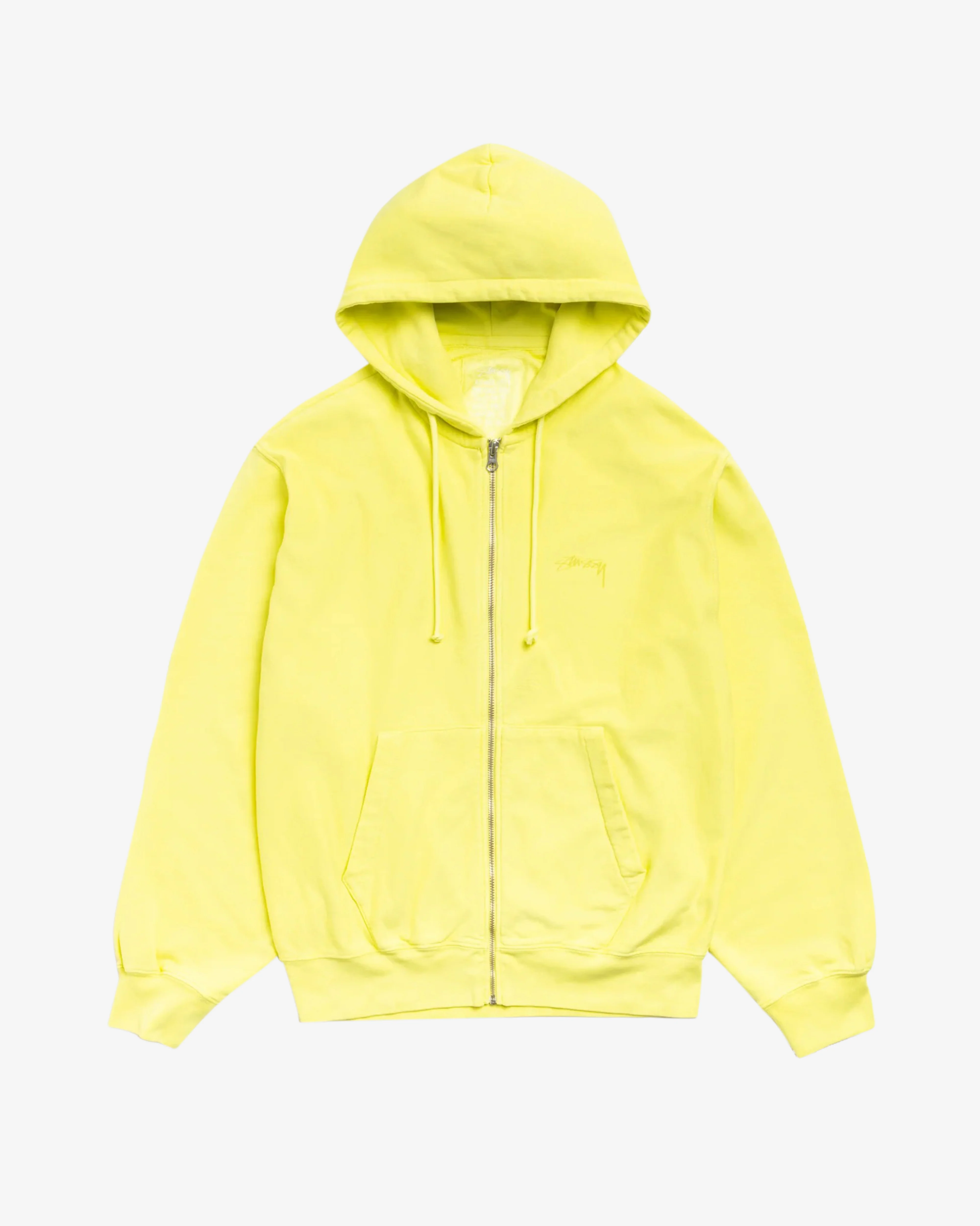 Stüssy - Men's Lightweight Terry Zip Hoodie - (Yellow)