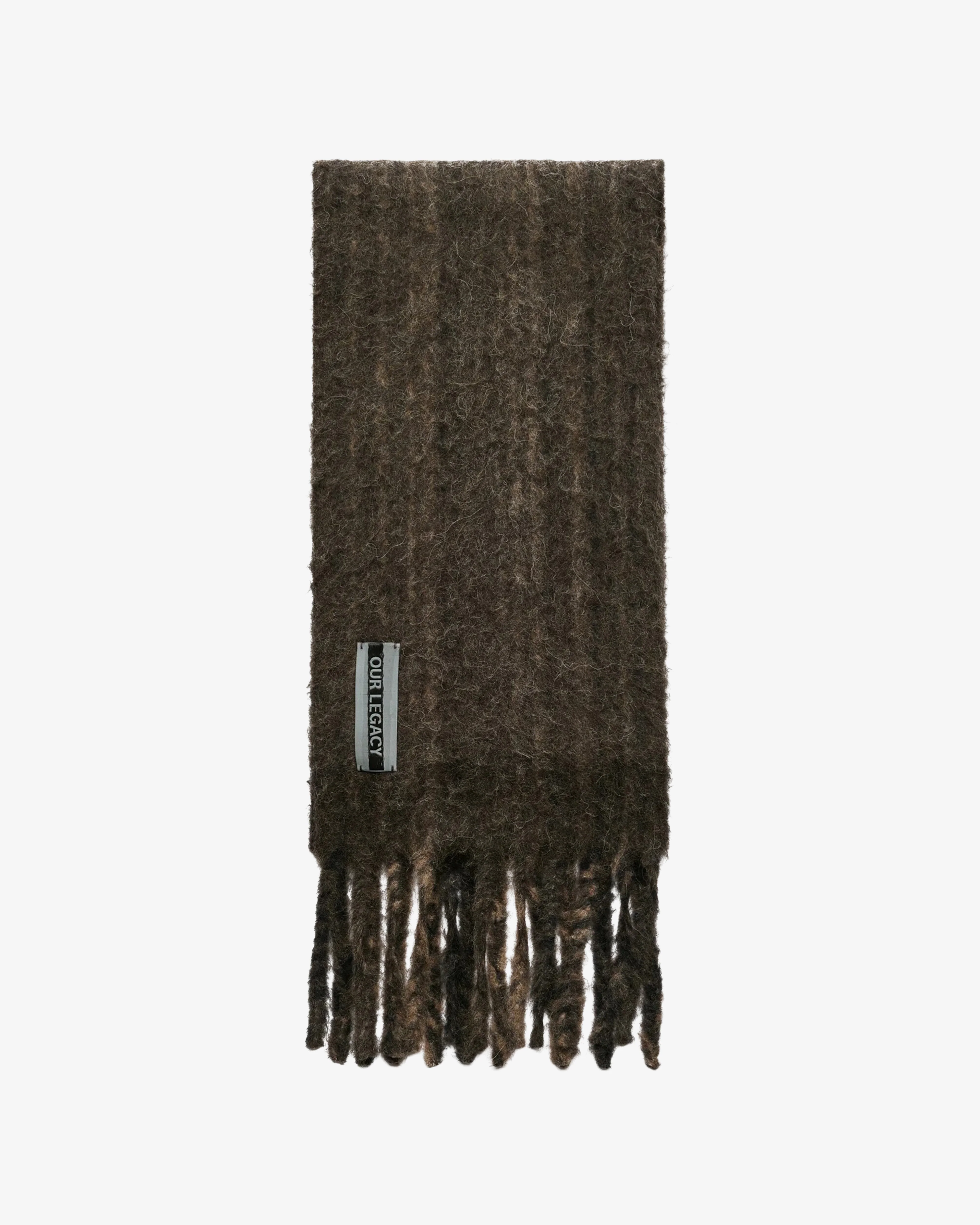 Our Legacy - Men's Estate Scarf - (Choco Pressed Wave Alpaca)