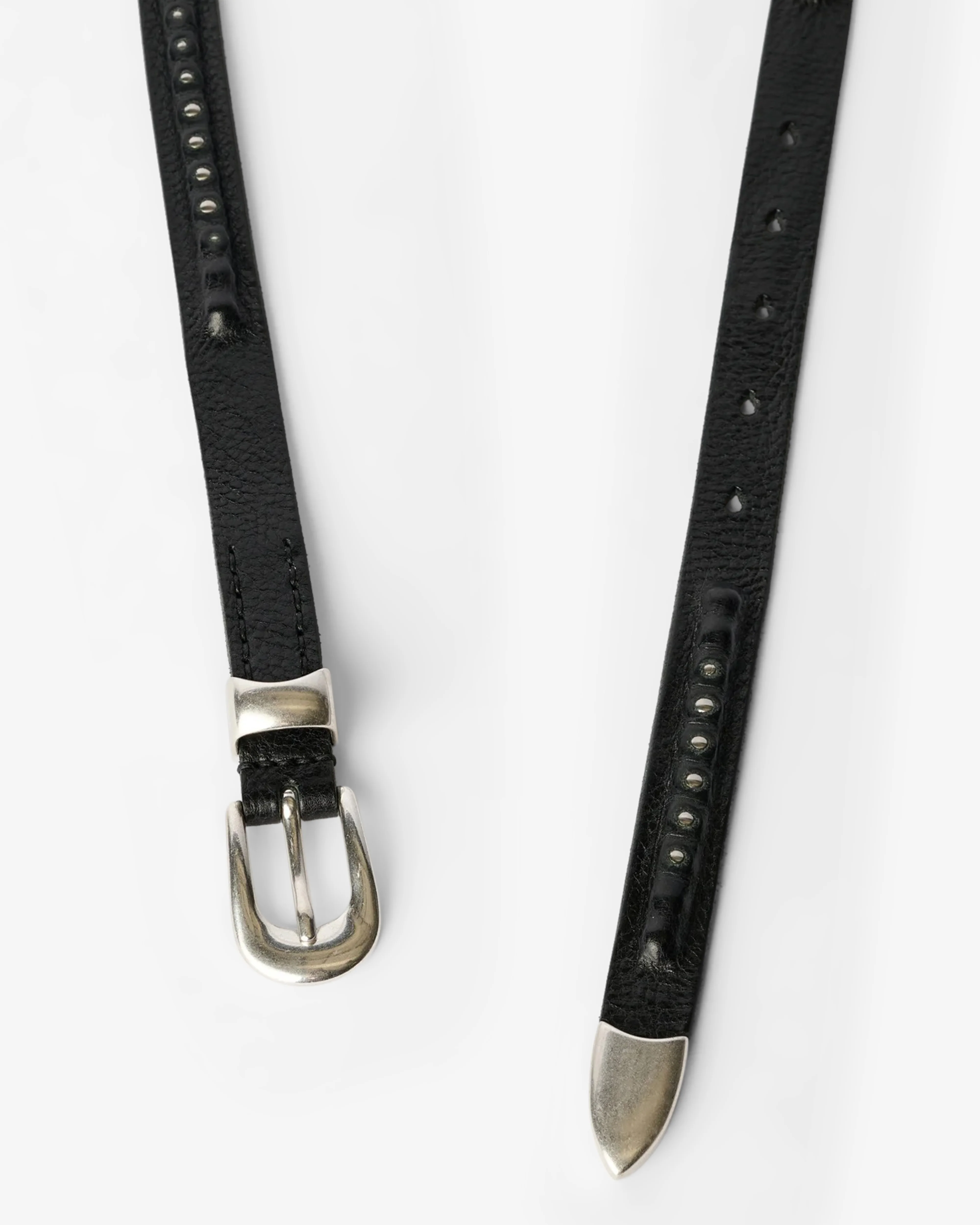 Our Legacy - Men's 2 CM Bullet Chain Belt - (Black Leather)