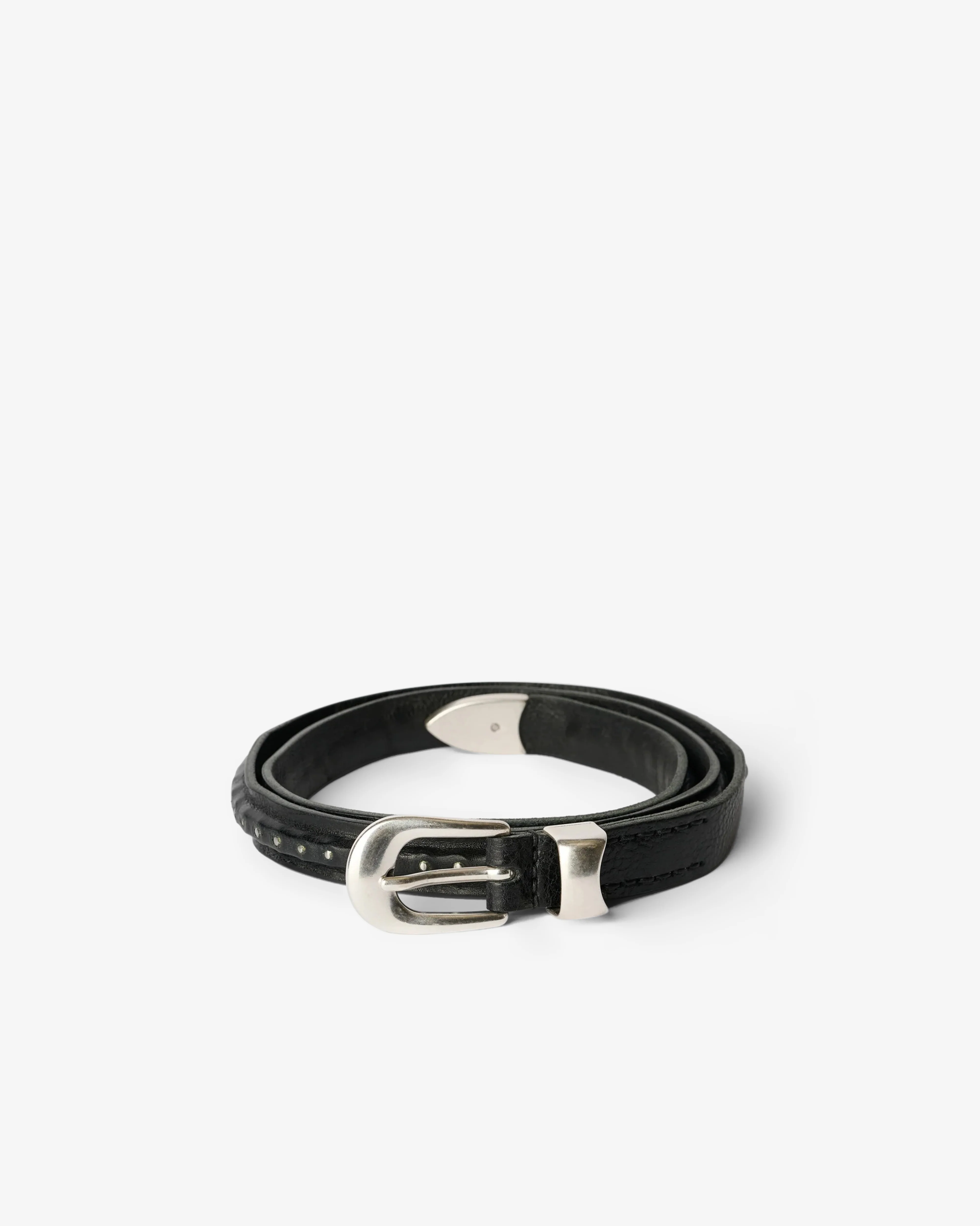 Our Legacy - Men's 2 CM Bullet Chain Belt - (Black Leather)