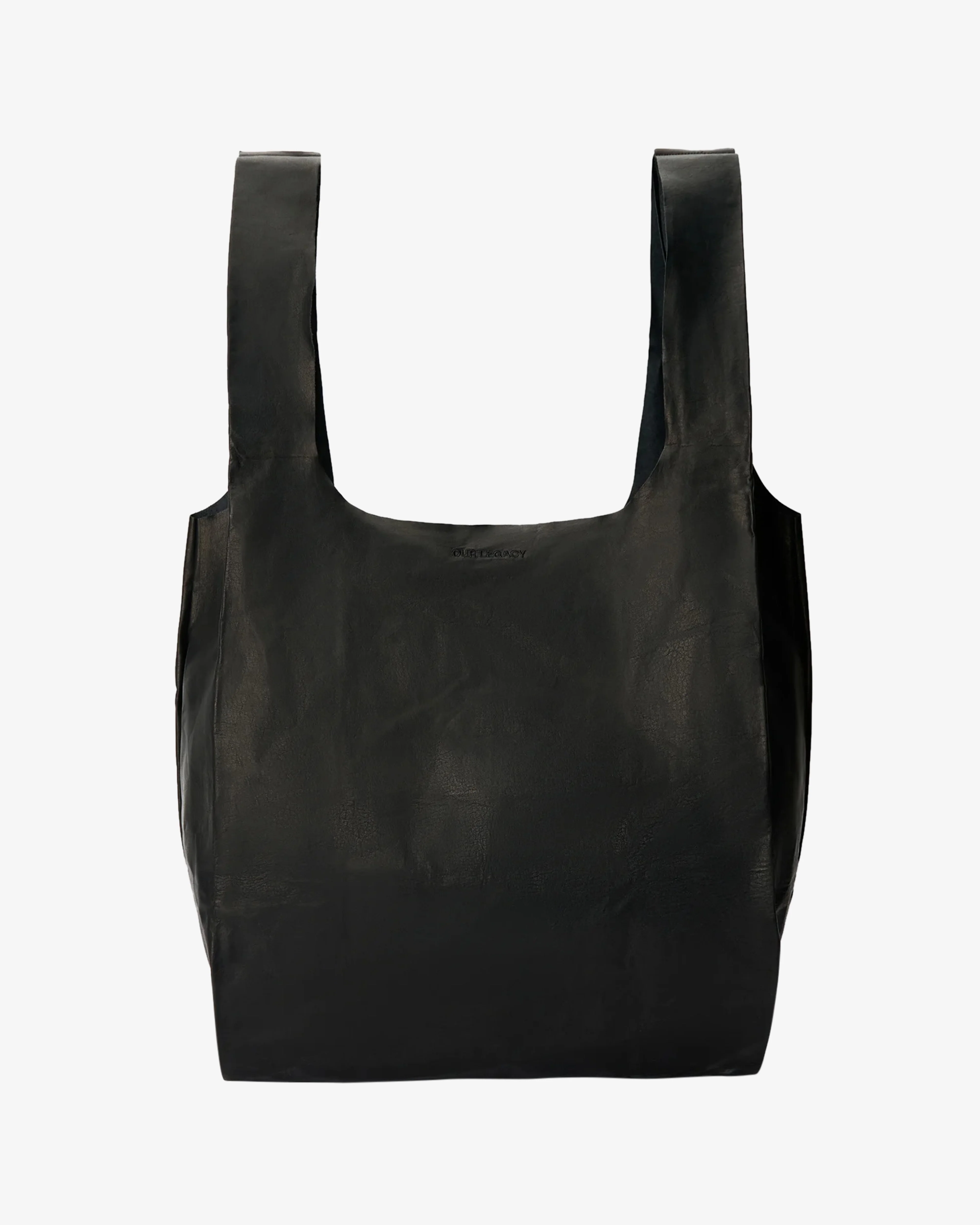 Our Legacy - Men's Grocery Bag - (Matte Black Origami Cowhide)
