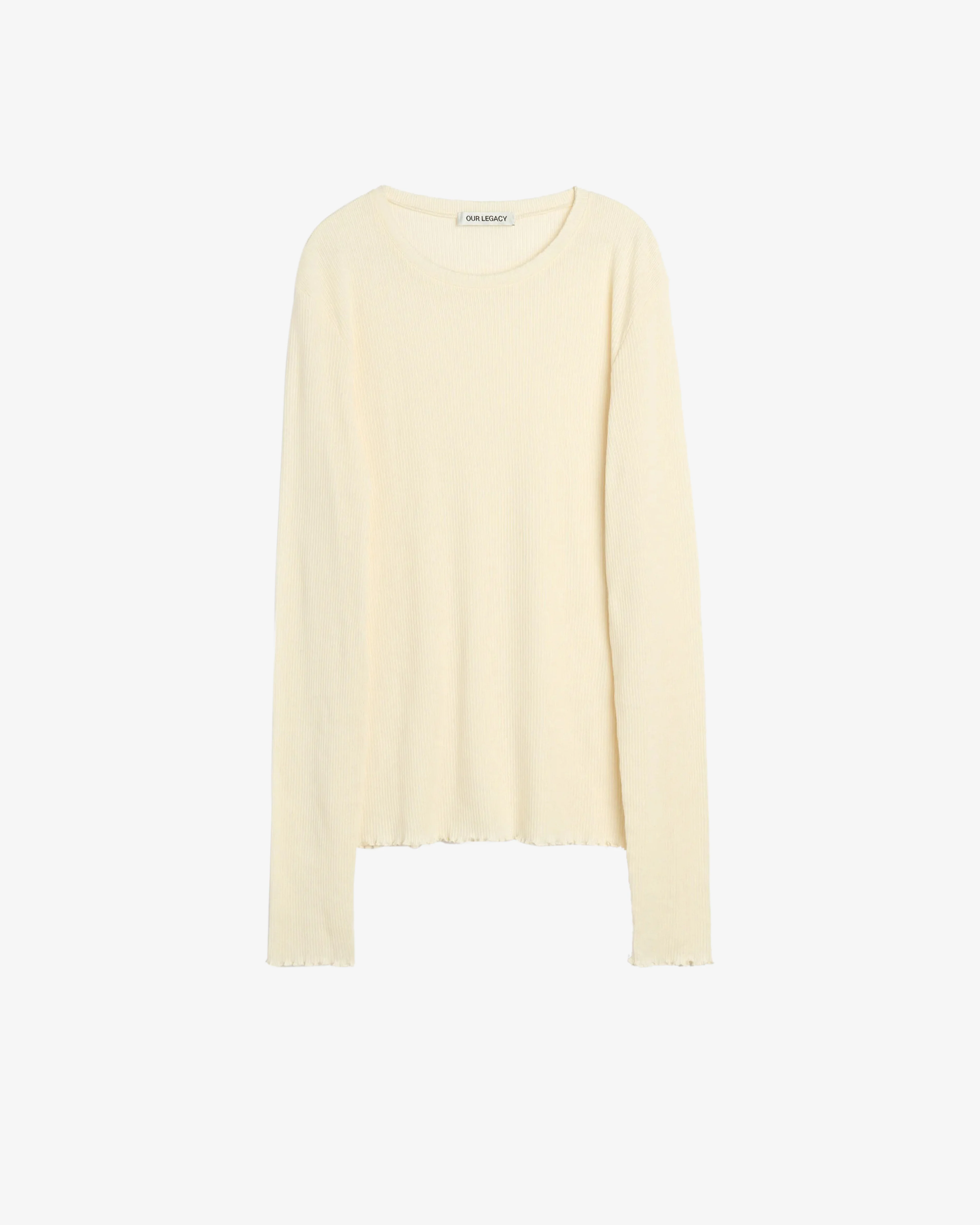 Our Legacy - Men's Elongated Longsleeve - (Cloudbone Ripple Rib)