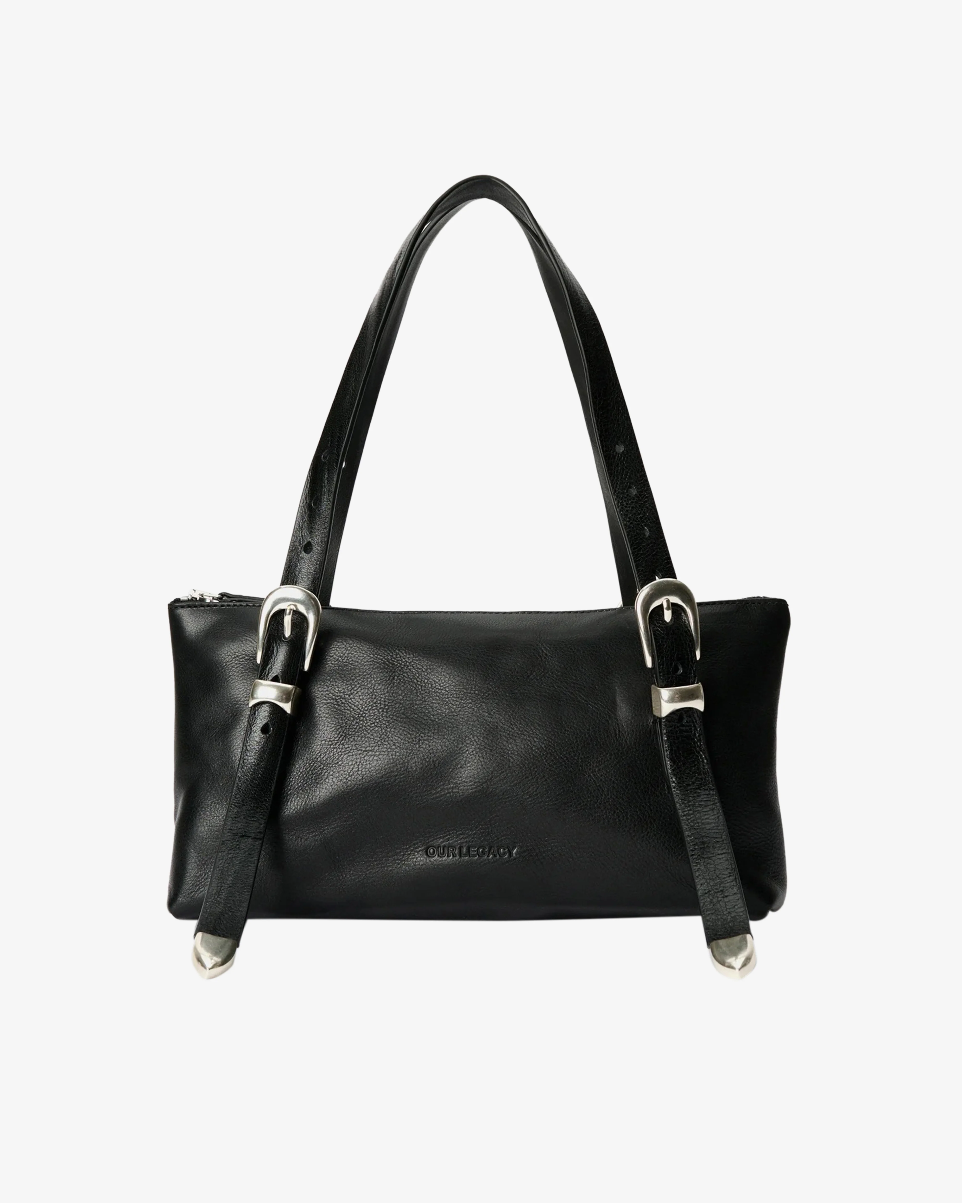 Our Legacy - Men's 2 CM Belt Shoulder Bag - (Tire Black Forever Cowhide)