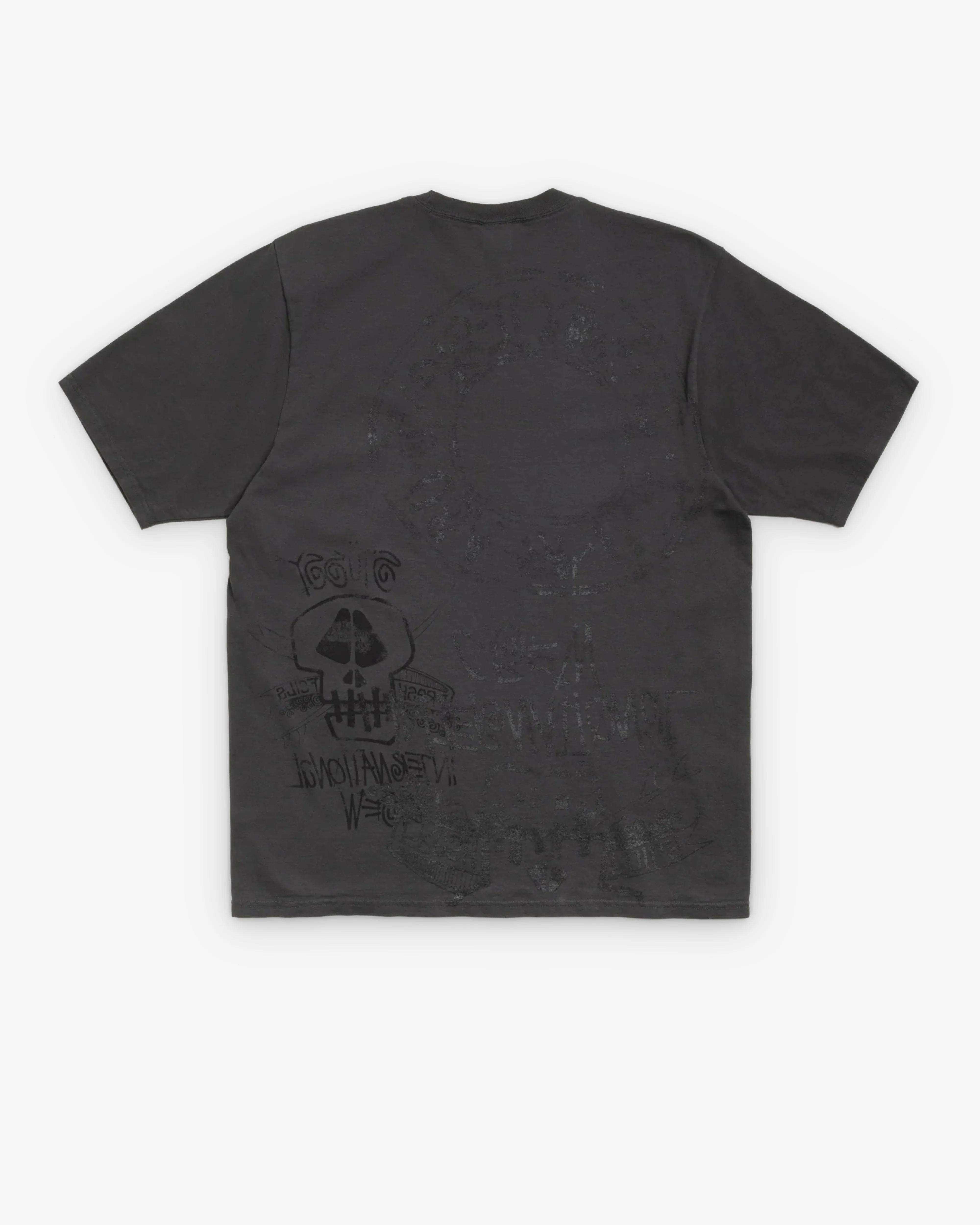Stüssy - Men's Skulls Pigment Dyed Tee - (Faded Black)