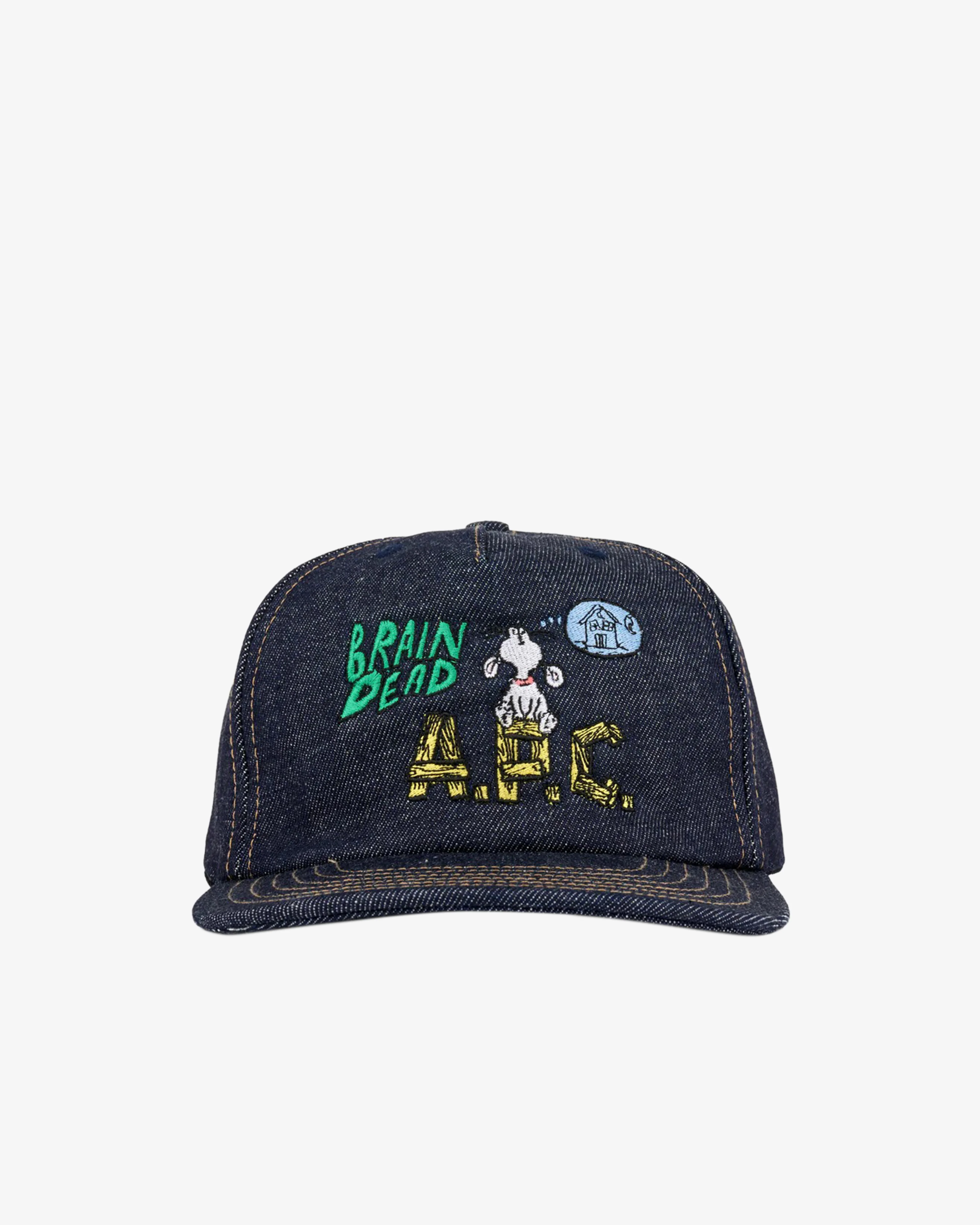 Brain Dead - Men's APC 5 Panel Hat - (Indigo)