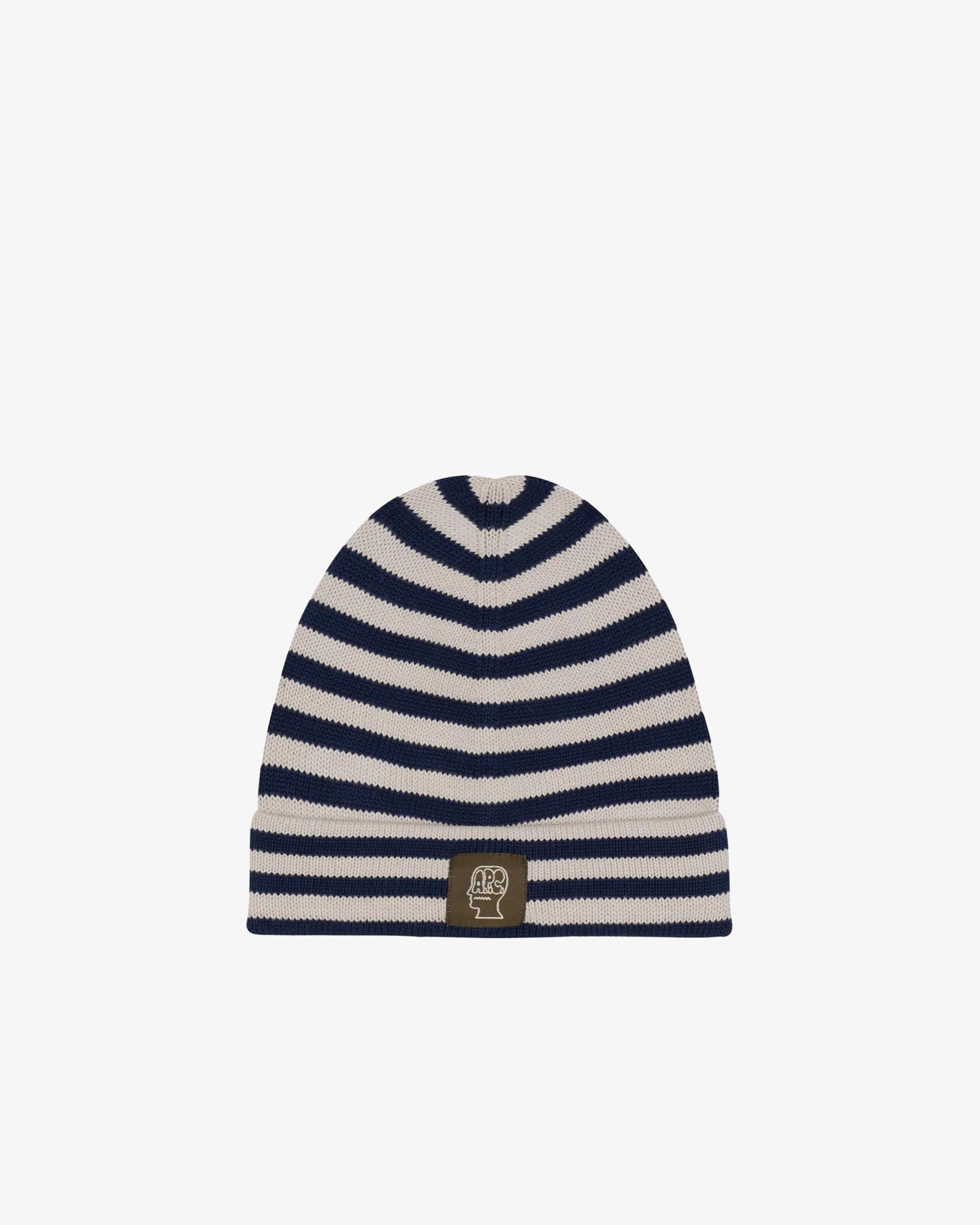 Brain Dead - Men's A.P.C. Striped Cotton Beanie - (Navy)