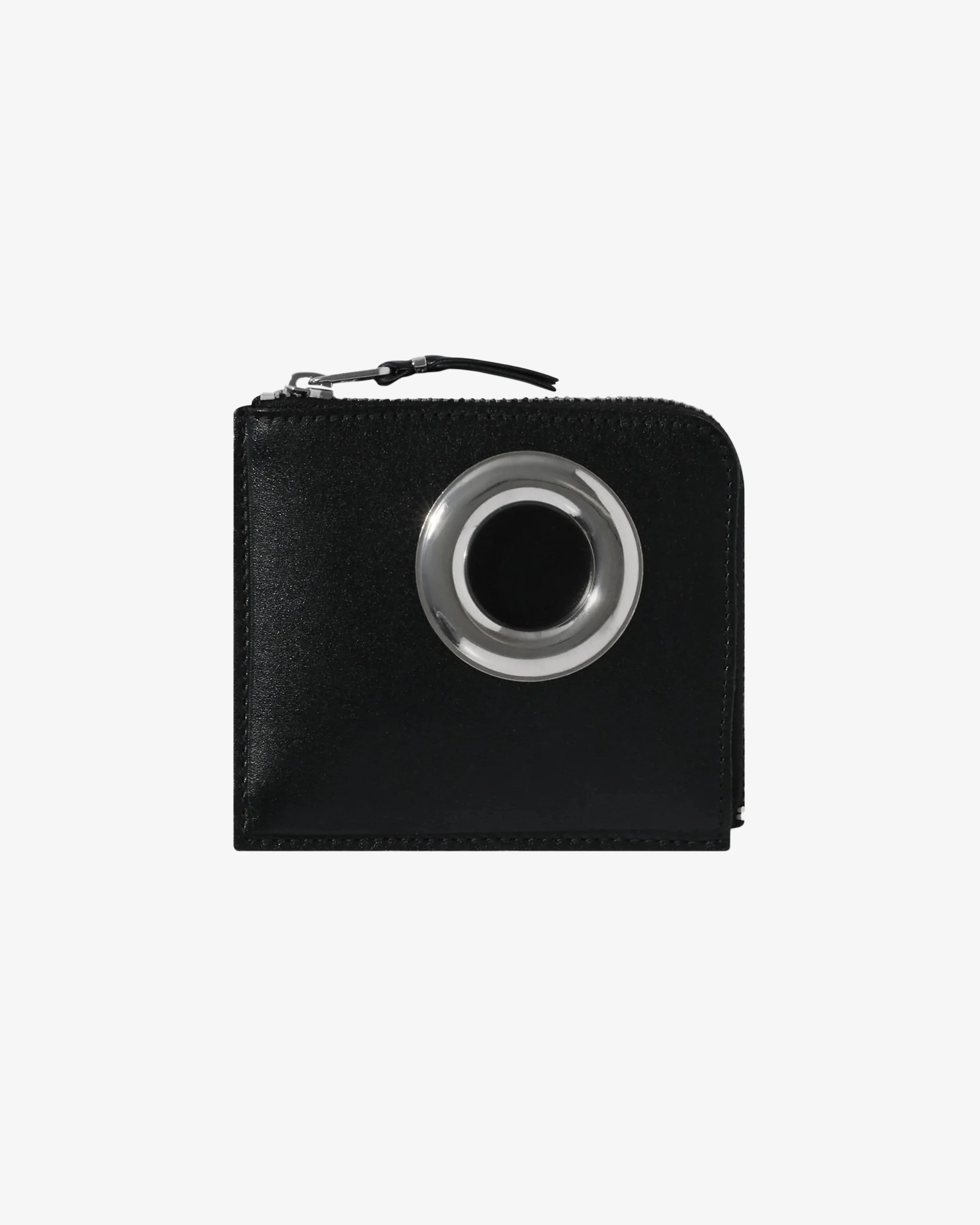 CDG Wallet - Silver Eyelet Wallet - (Black SA3100SE)