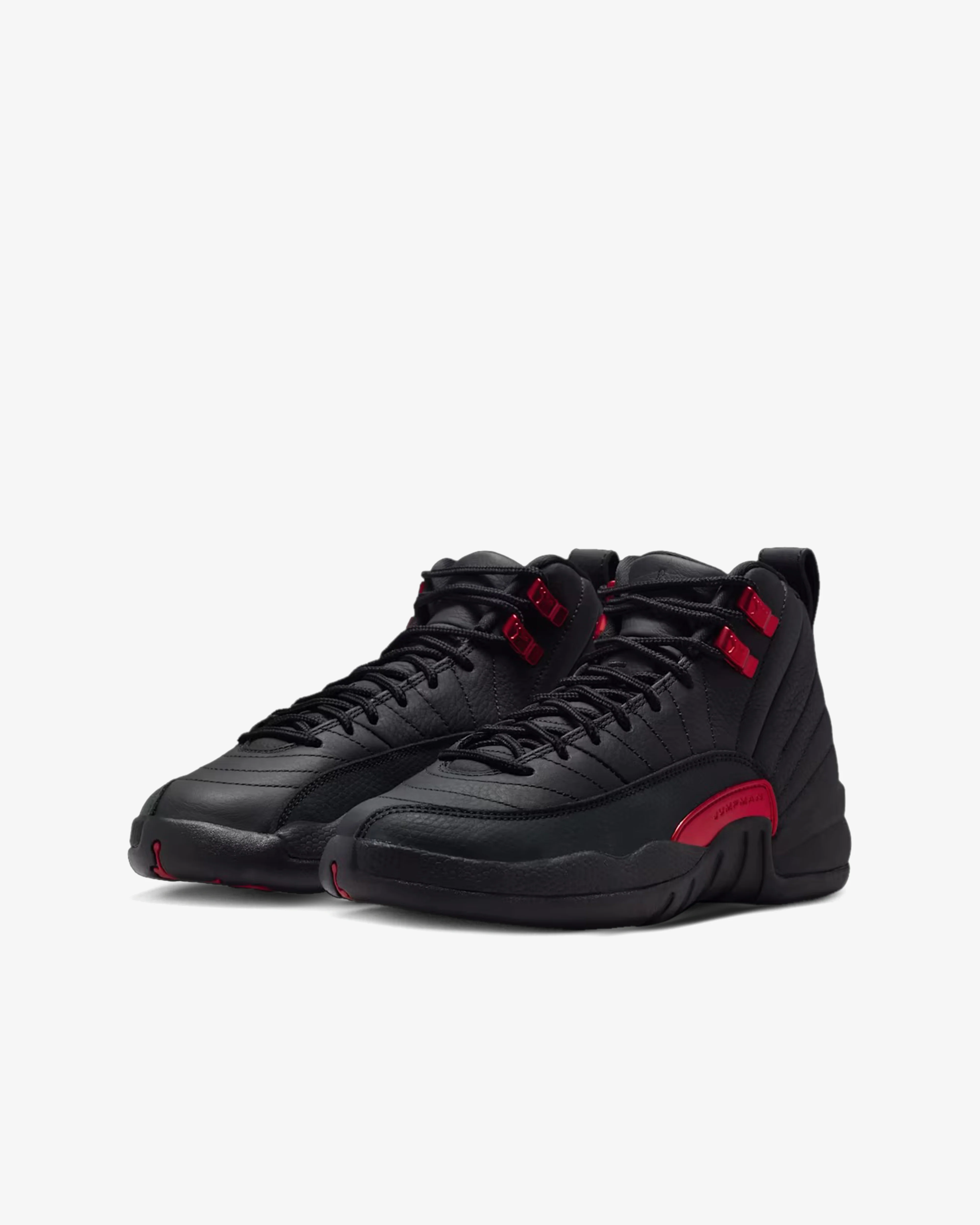 Nike - Air Jordan 12 Retro GS Sneakers  - (Black/Red)
