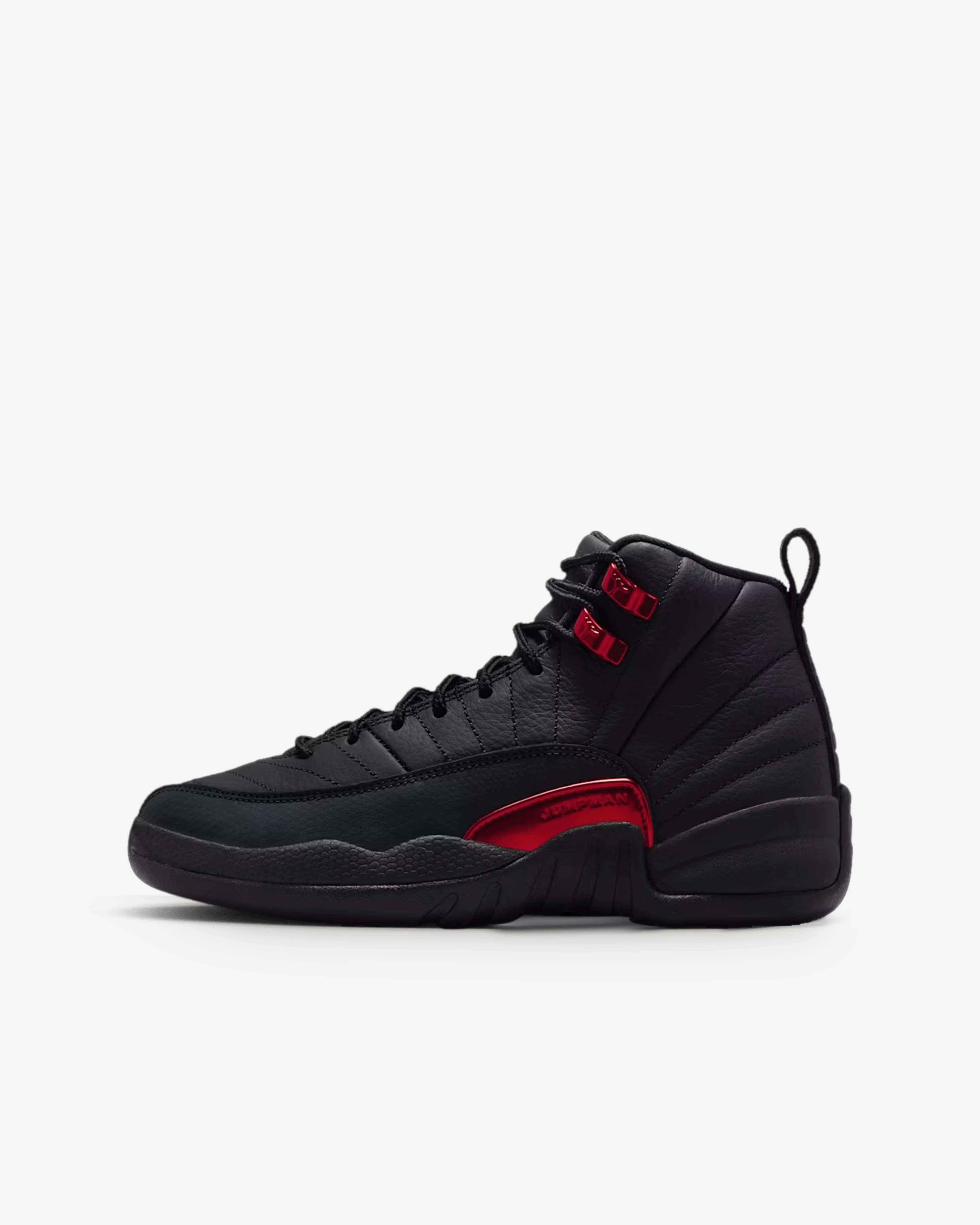 Nike - Air Jordan 12 Retro GS Sneakers  - (Black/Red)