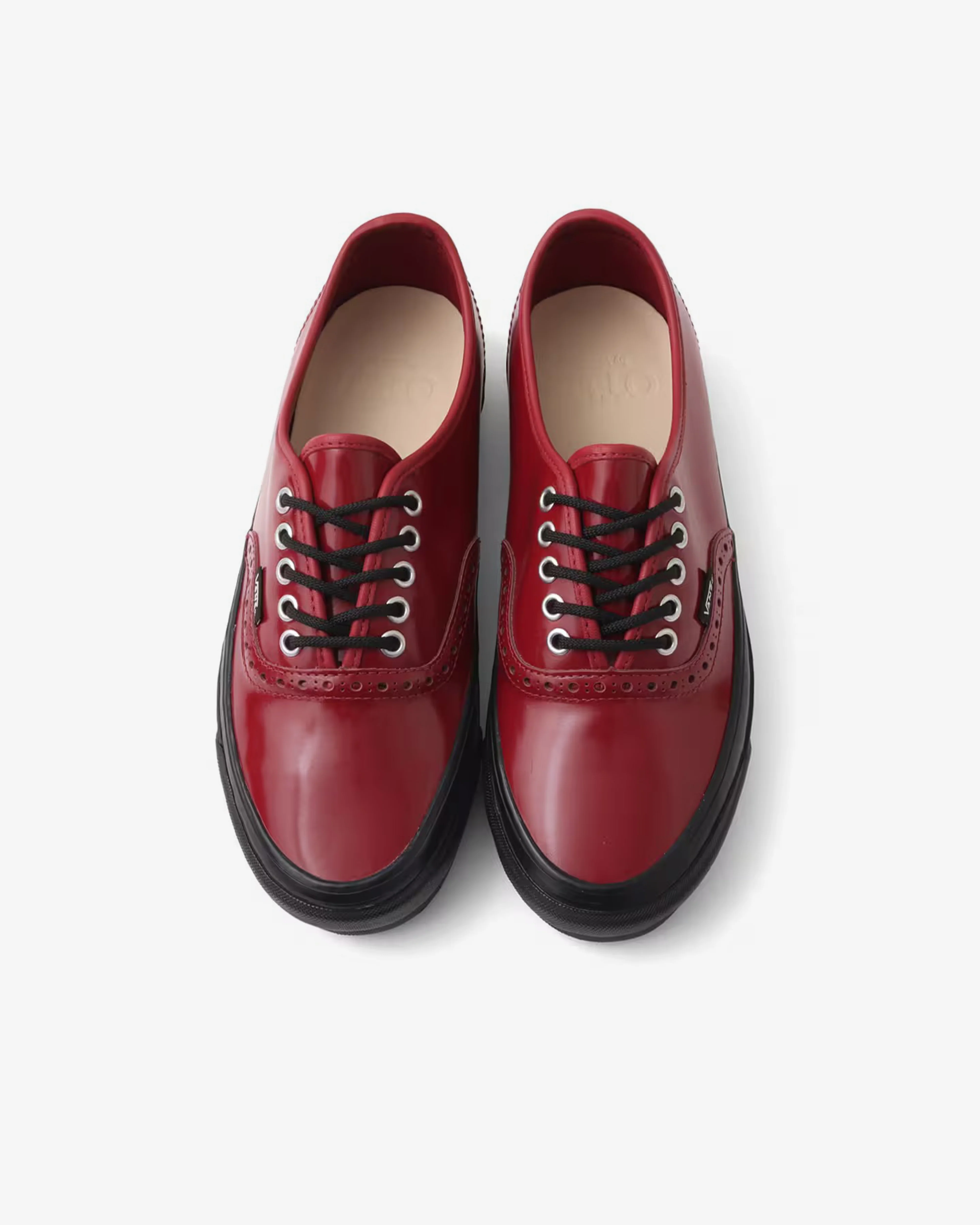 Vans - Men's Authentic Leather Brogues - (Gloss Bordeaux)