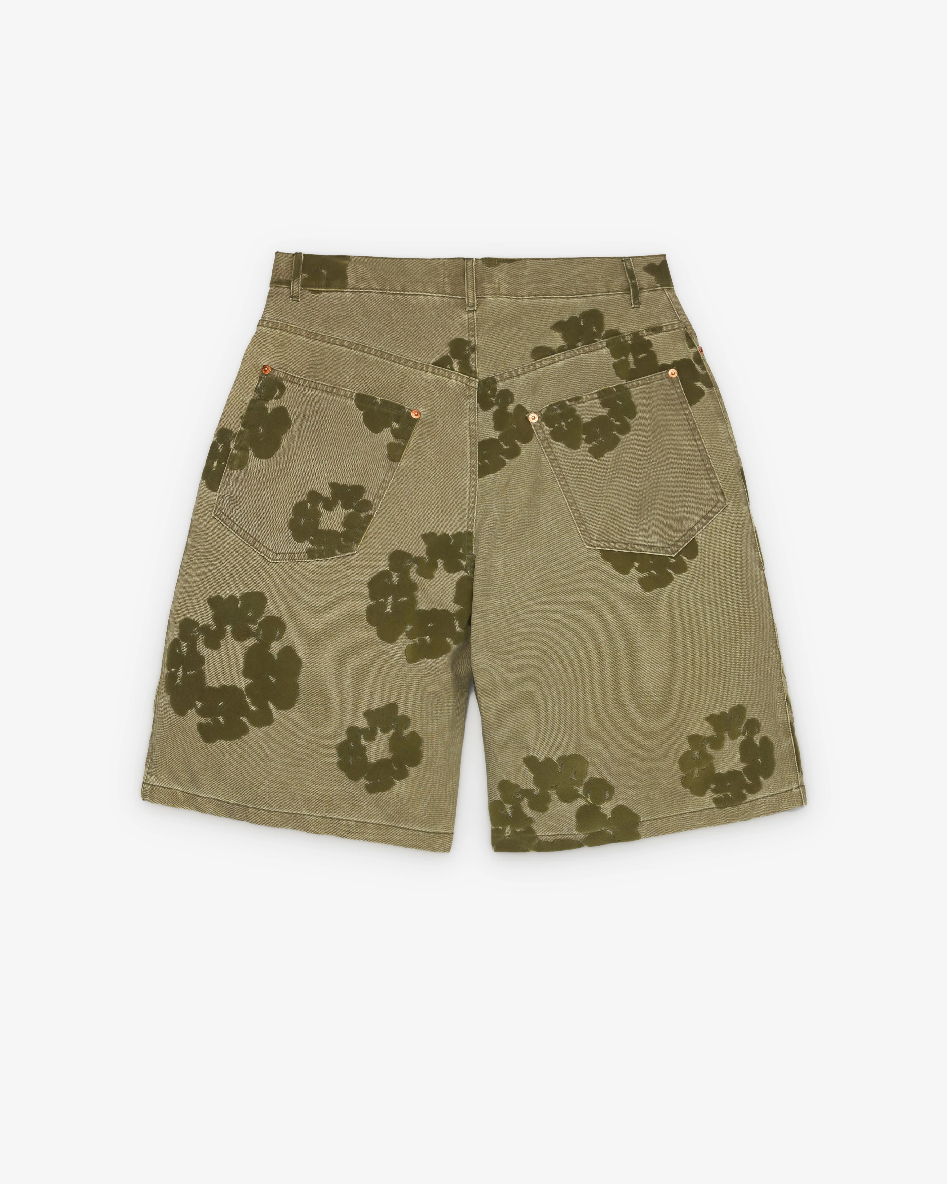 Denim Tears - Men's Cotton Wreath Flocked Short - (Khaki)