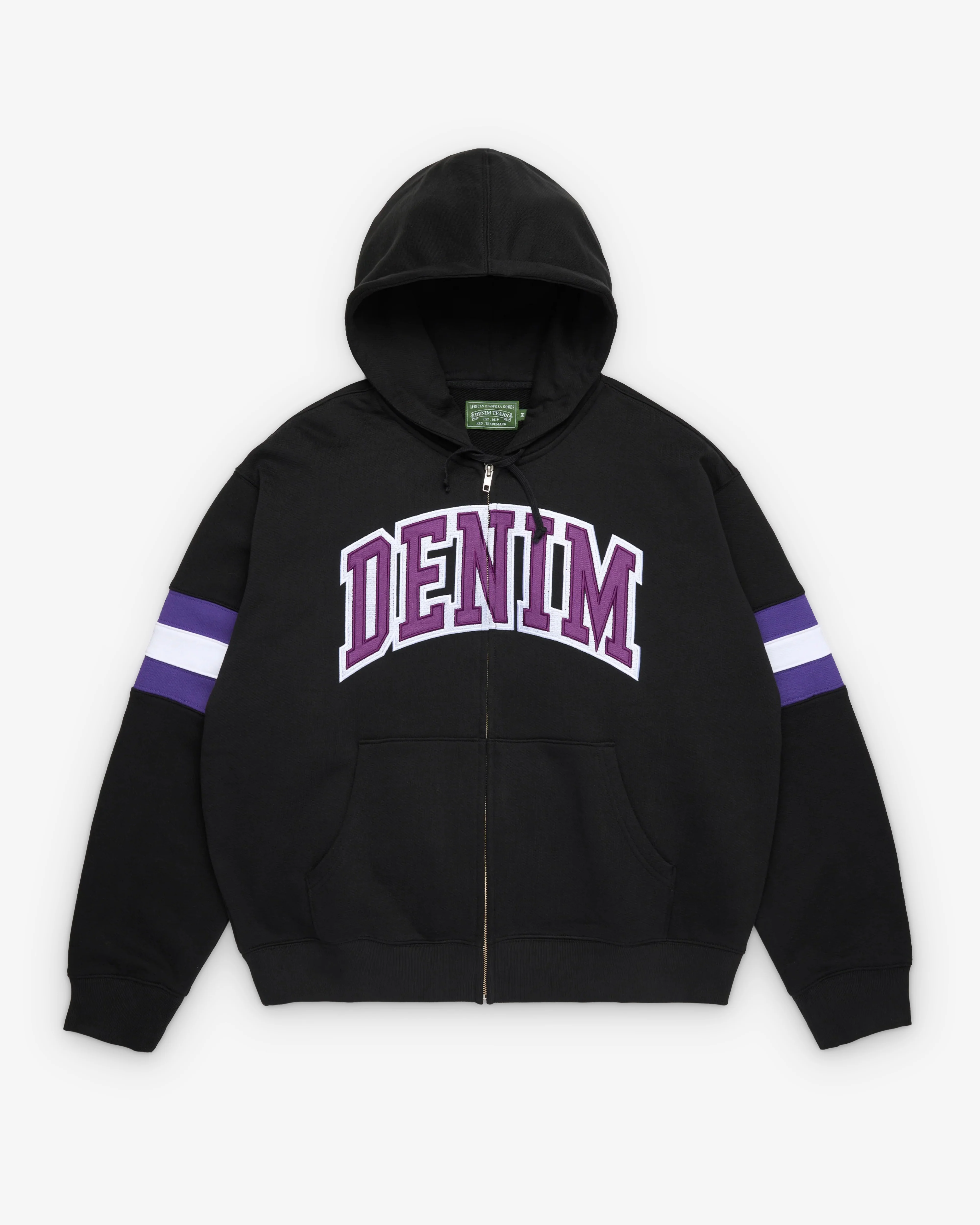 Denim Tears - Men's DT Stripe Zip Hoodie - (Black)