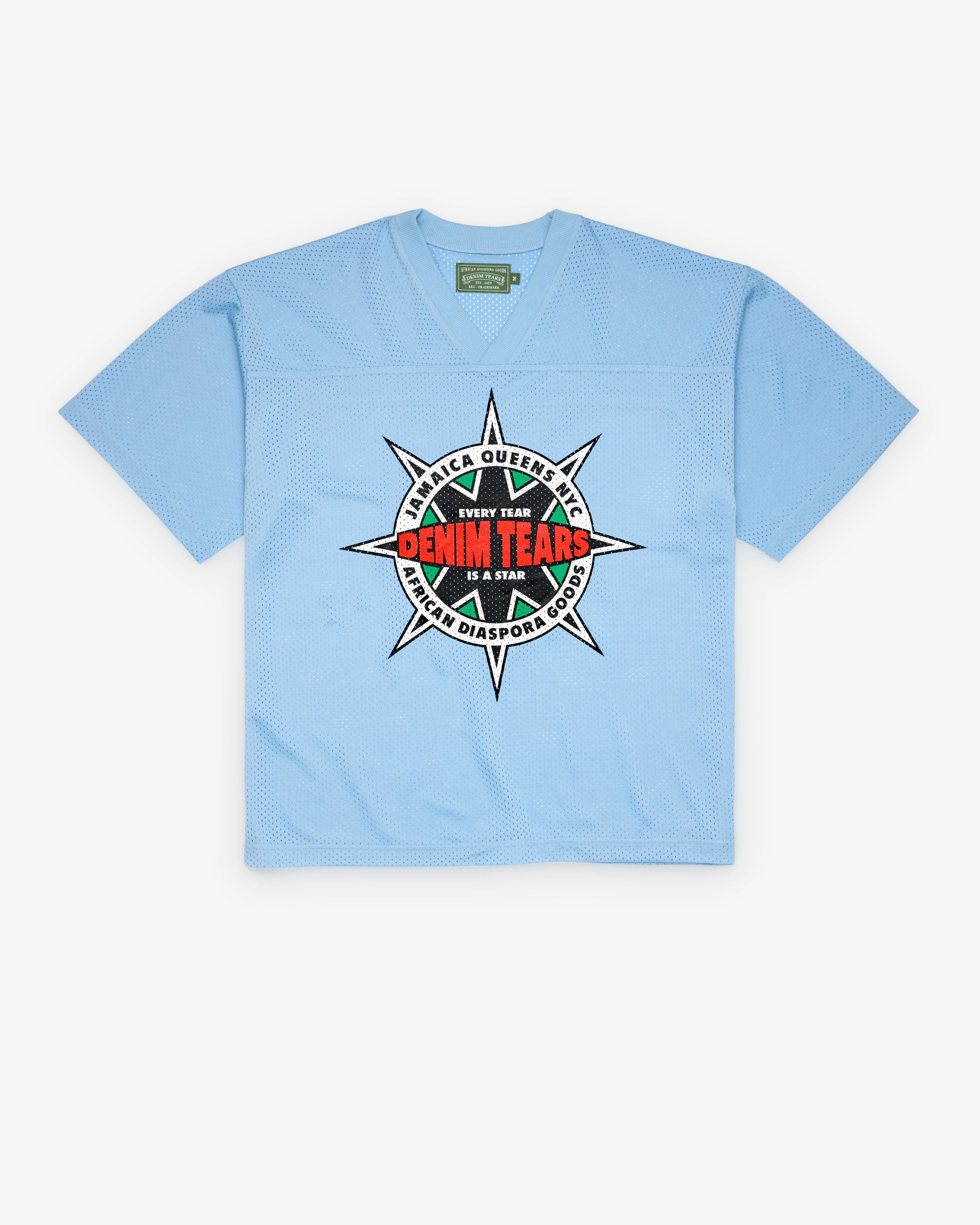 Denim Tears - Men's Every Star Football Jersey - (Light Blue)