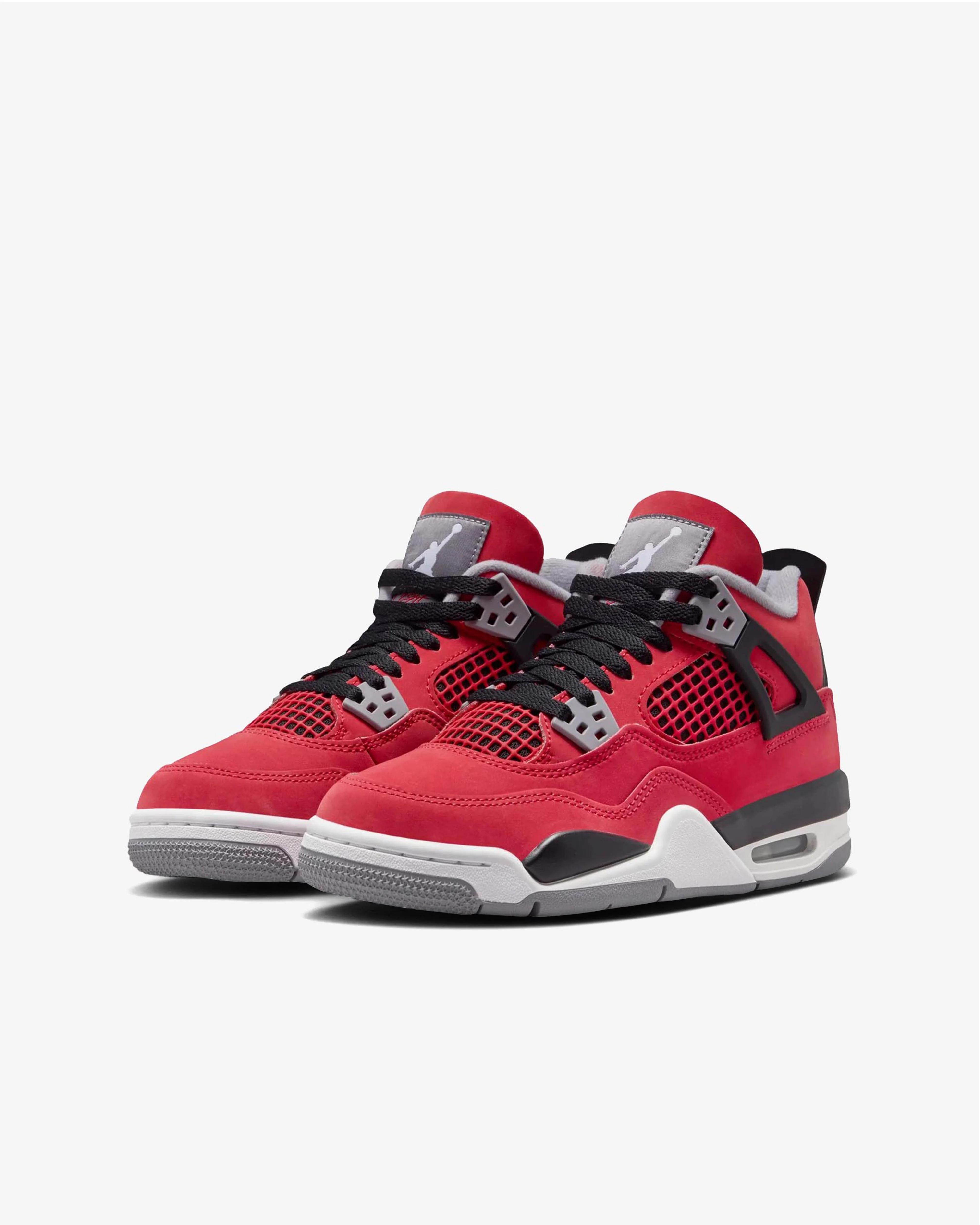Nike - Kid's Air Jordan 4 Retro Toro Bravo GS Sneakers - (Fire Red/Black/Cement Grey)