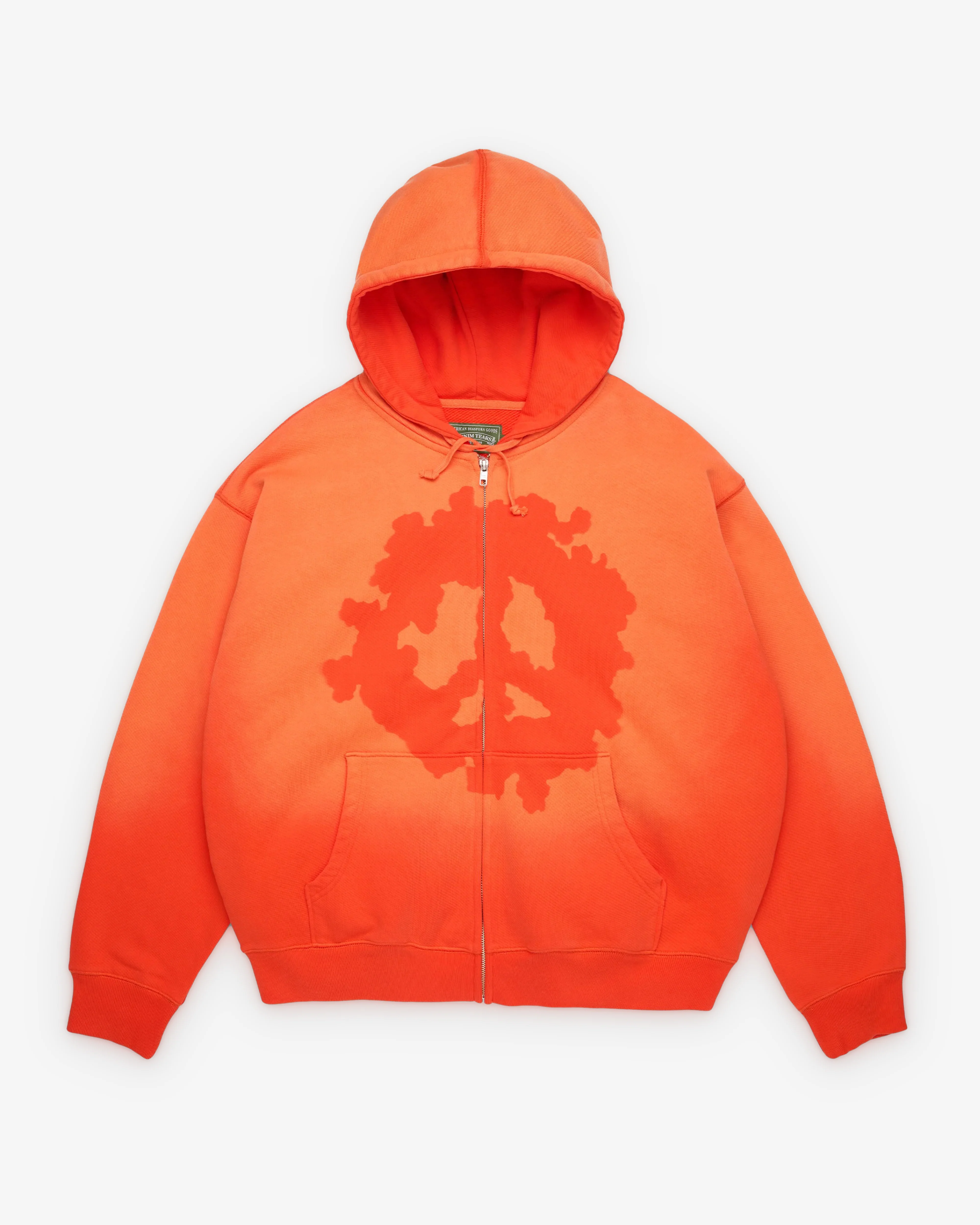Denim Tears - Men's Peace Wreath Knockout Zip Hood - (Orange)