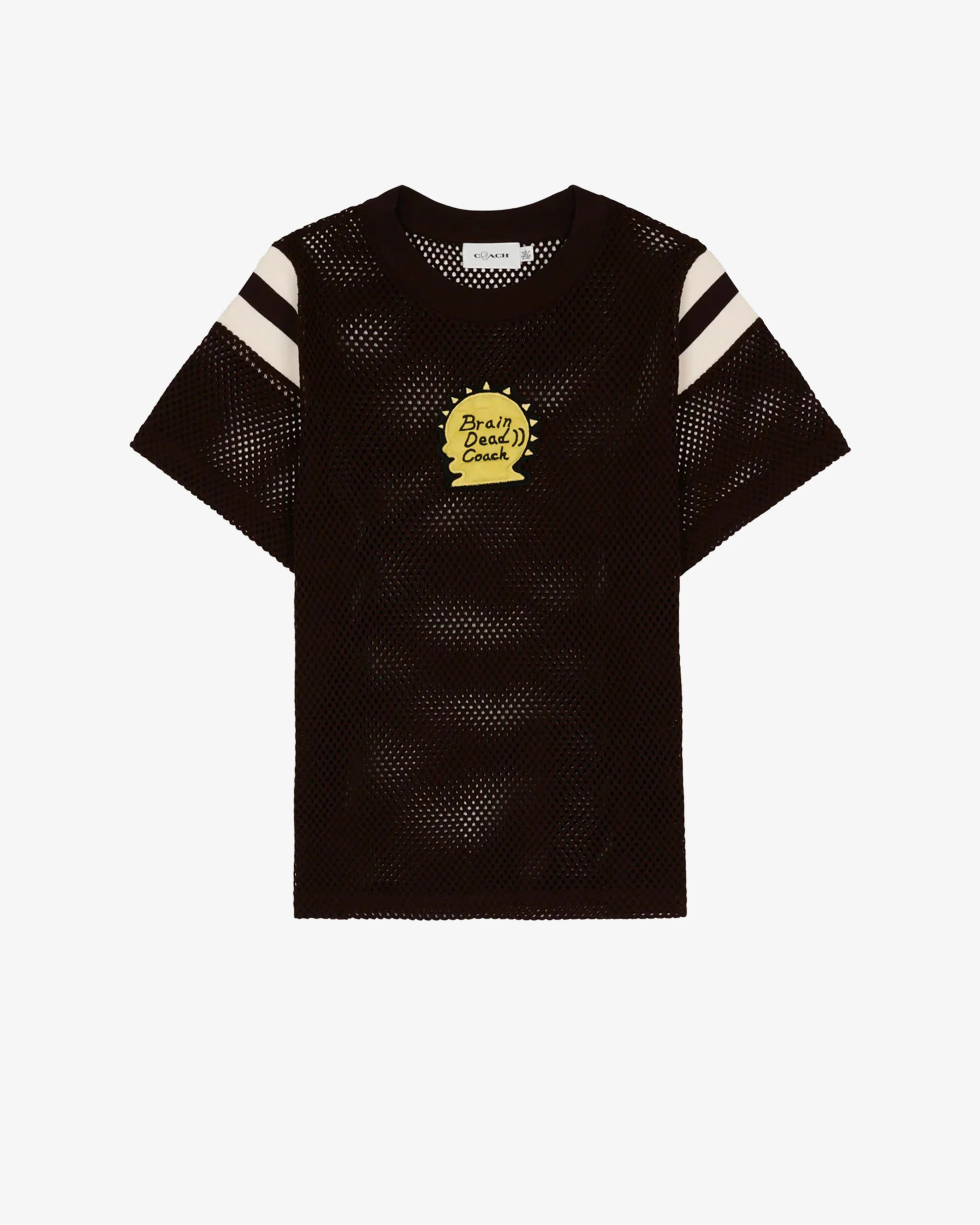 Brain Dead - Men's Coach Mesh Football T-Shirt - (Brown)