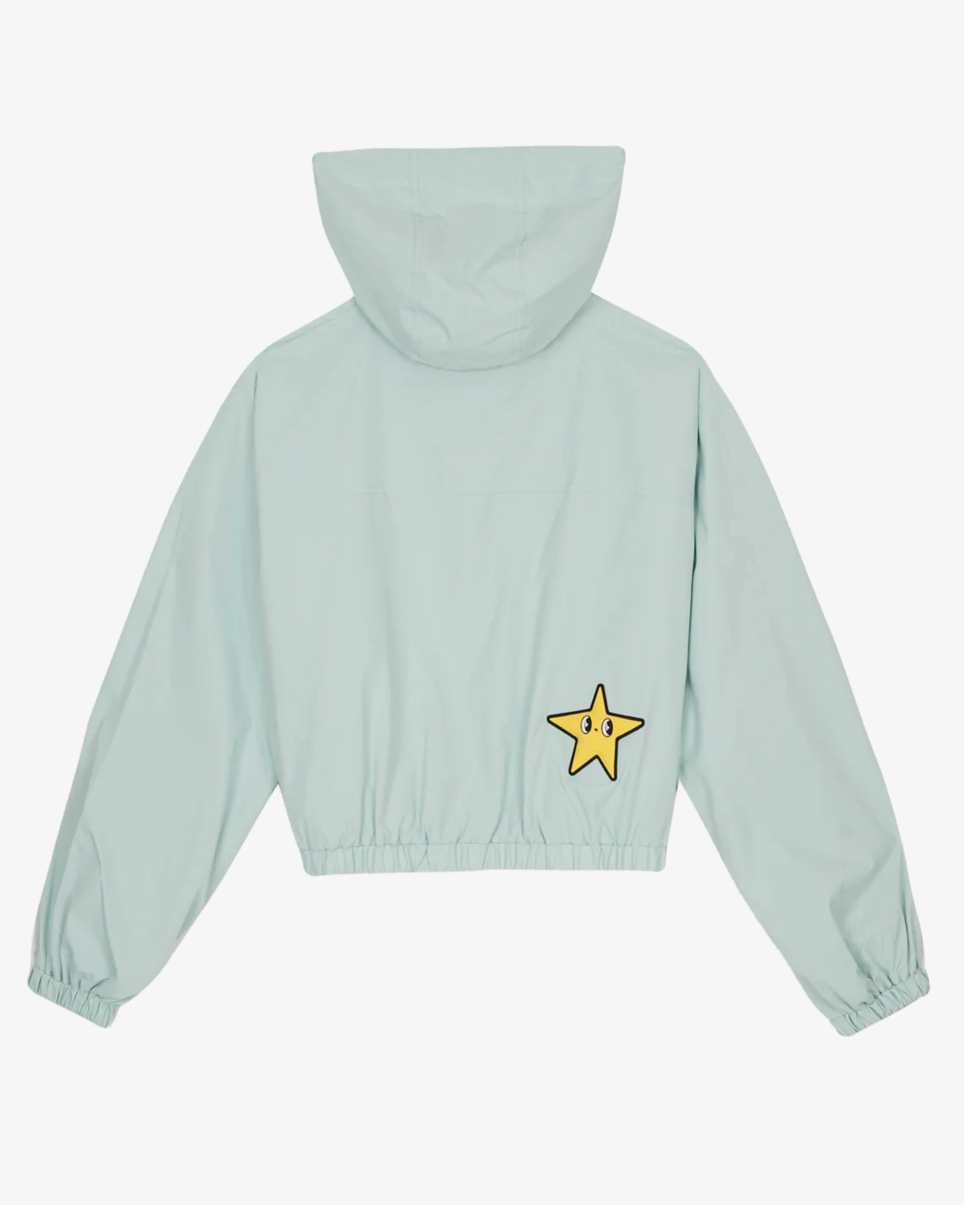 Brain Dead - Women's Coach Cropped Star Windbreaker - (Light Green) view 2, Click to Zoom in