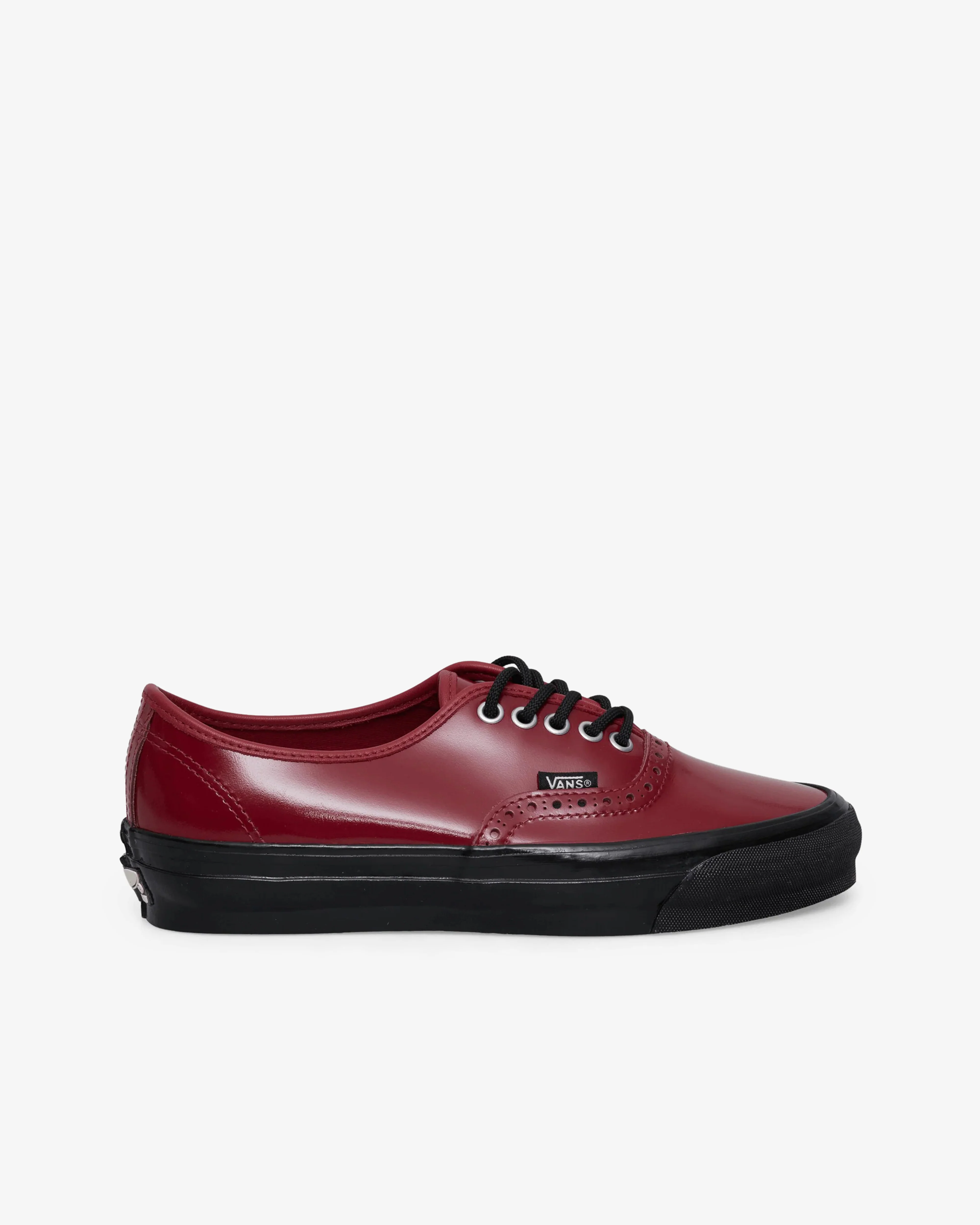 Vans - Men's Authentic Leather Brogues - (Gloss Bordeaux)