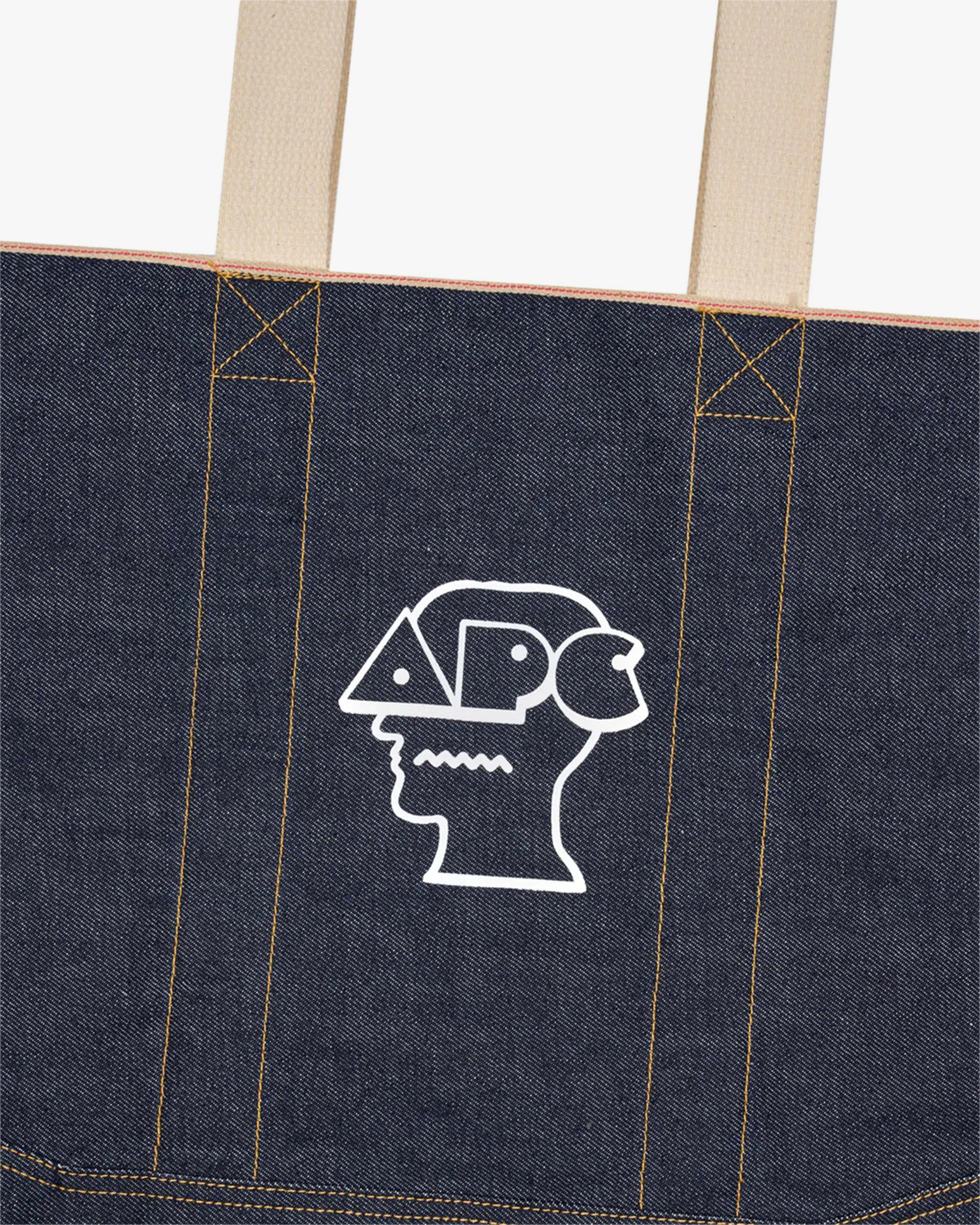 Brain Dead - Men's APC Printed Selvedge Denim Tote - (Navy)