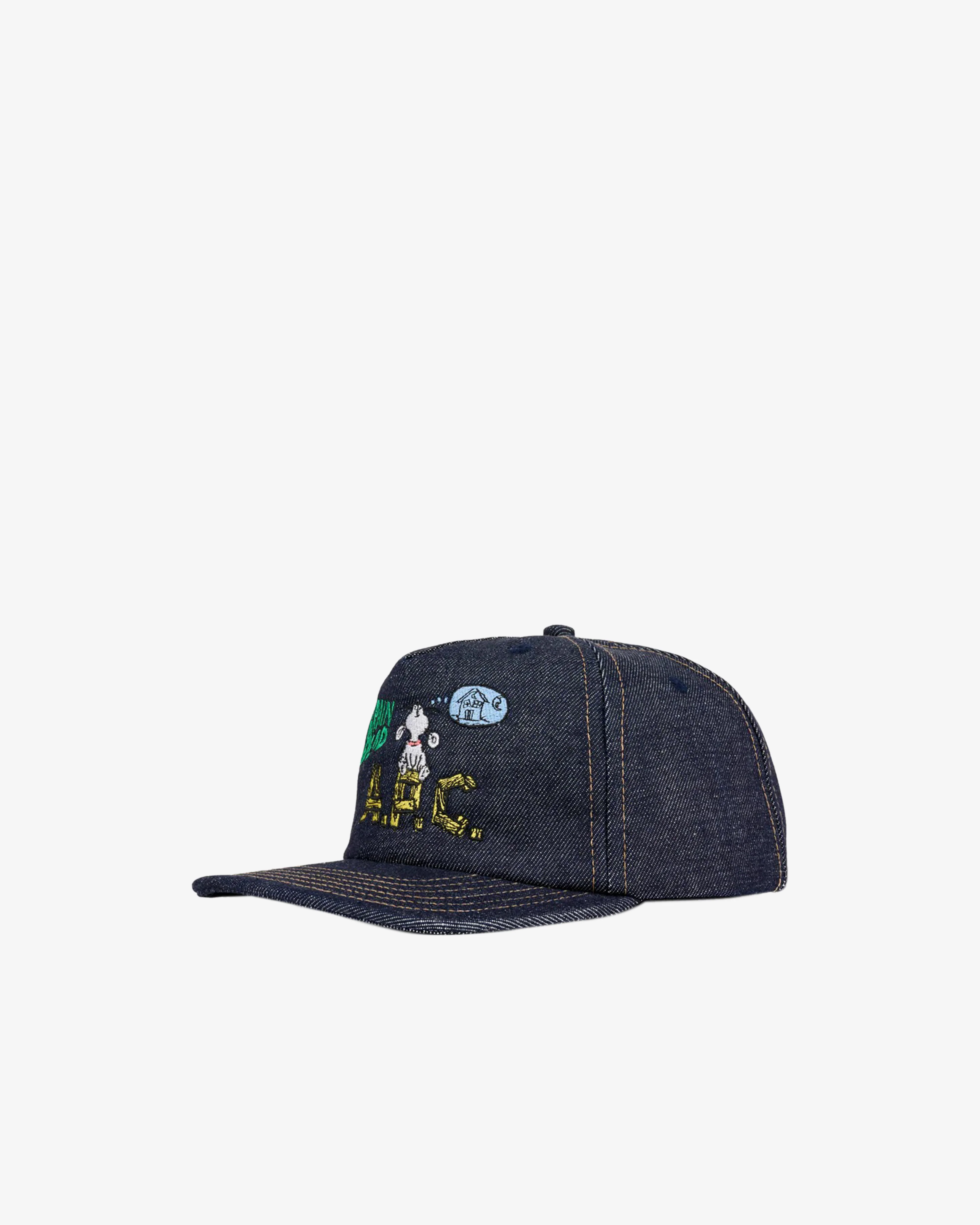 Brain Dead - Men's APC 5 Panel Hat - (Indigo) view 2, Click to Zoom in